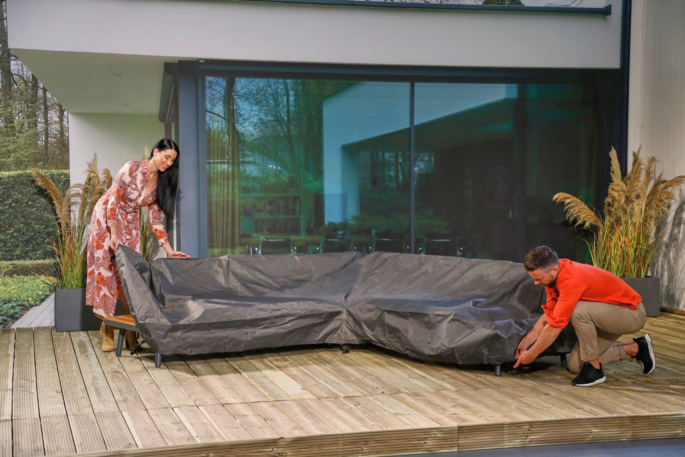 winza outdoor covers Gartenmöbel-Schutzhülle, geeignet für Loungeset Eckeinheit, Maße 255/215x255/215x94x65/24 cm