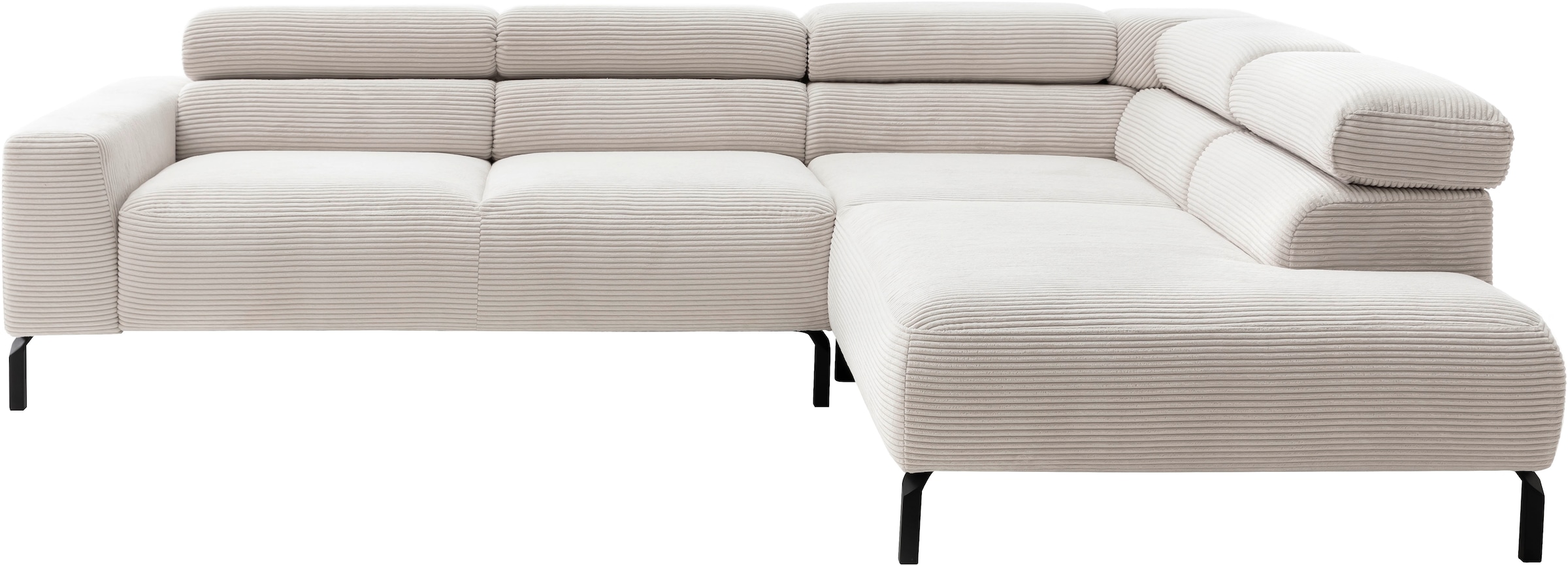 Places of Style Ecksofa »Antonelli, L-Form, inkl. Kopfteilverstellung, Brei günstig online kaufen