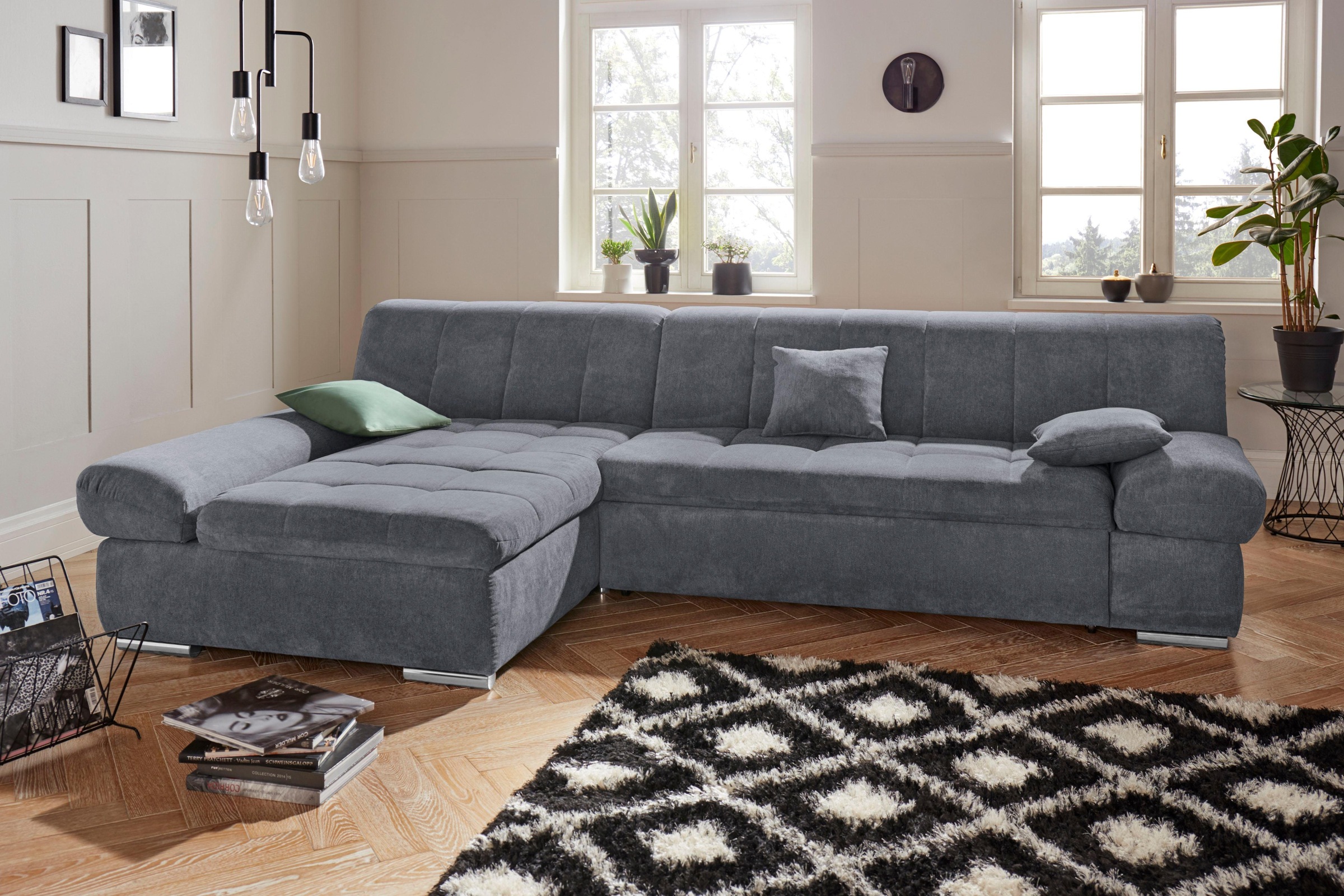 DOMO collection Ecksofa »Mona L-Form«, wahlweise mit Bettfunktion