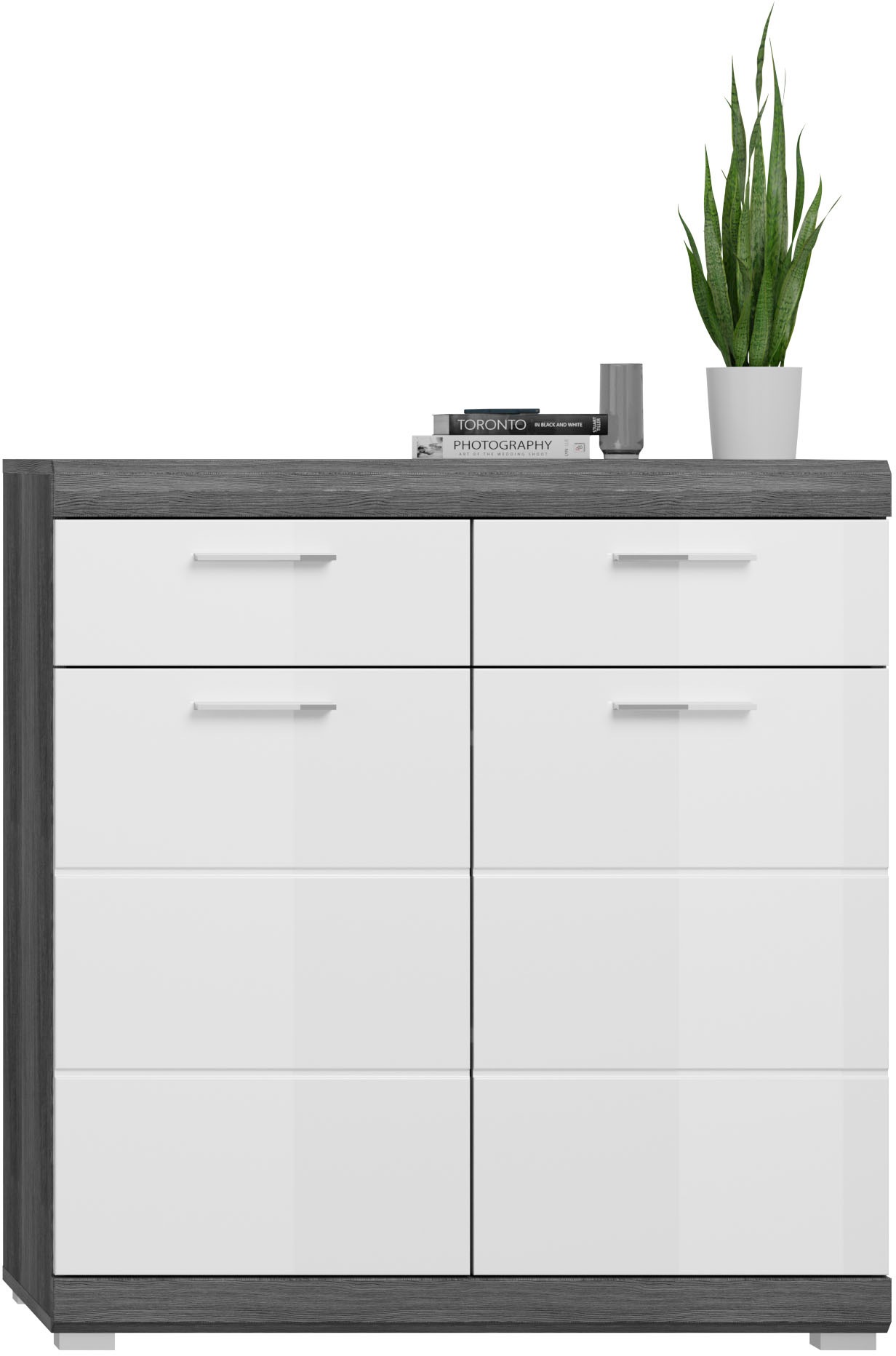 INOSIGN Garderoben-Set »Siena, Fronten mit hochwertiger Rillenfräsung, 4-teilig,bestehend aus:«, (Komplett-Set, 4 St.), Scout Garderobenkombination 4-tlg., Flur, Diele