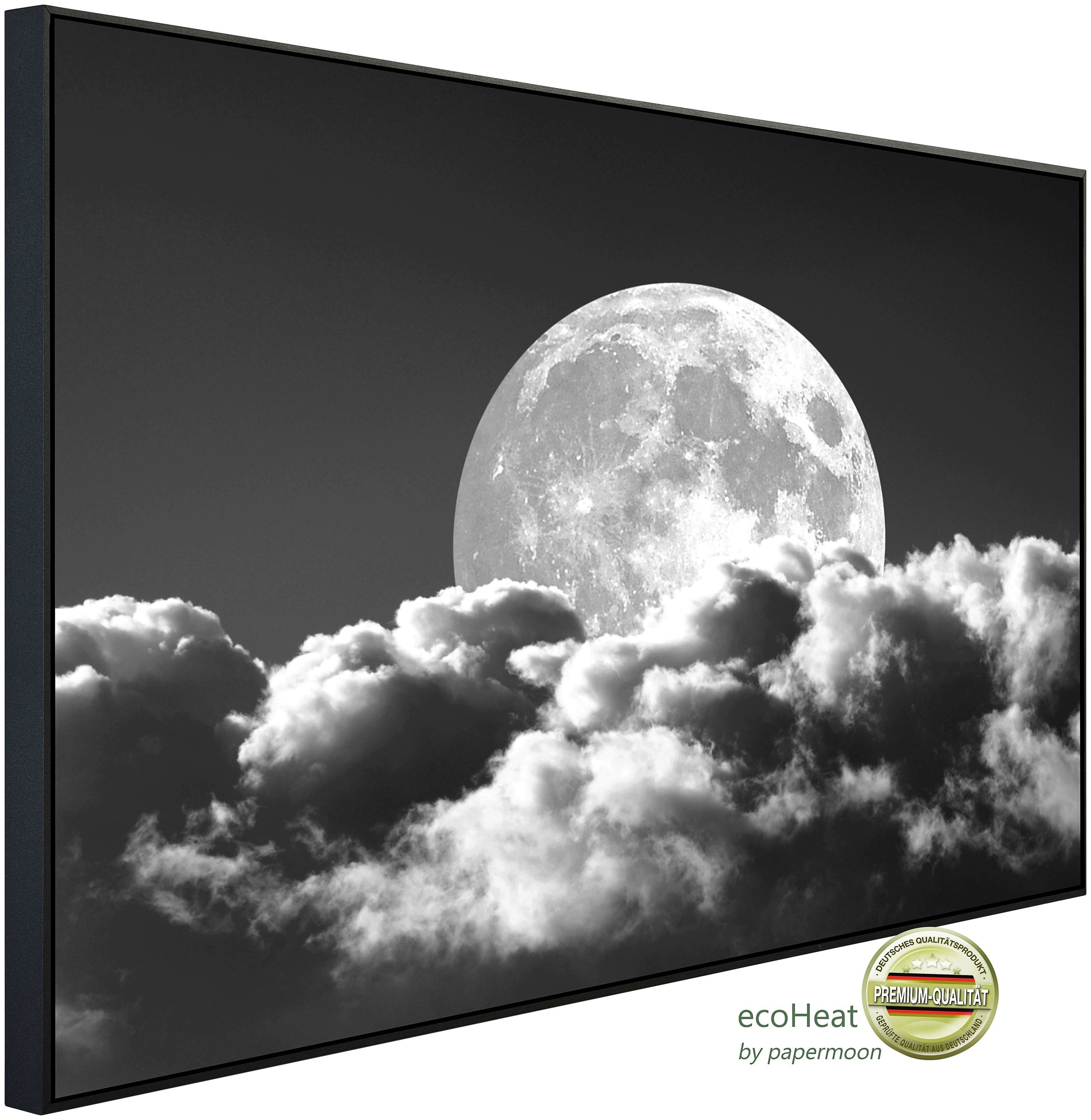 Papermoon Infrarotheizung »Mond Schwarz & Weiß«, sehr angenehme Strahlungsw günstig online kaufen