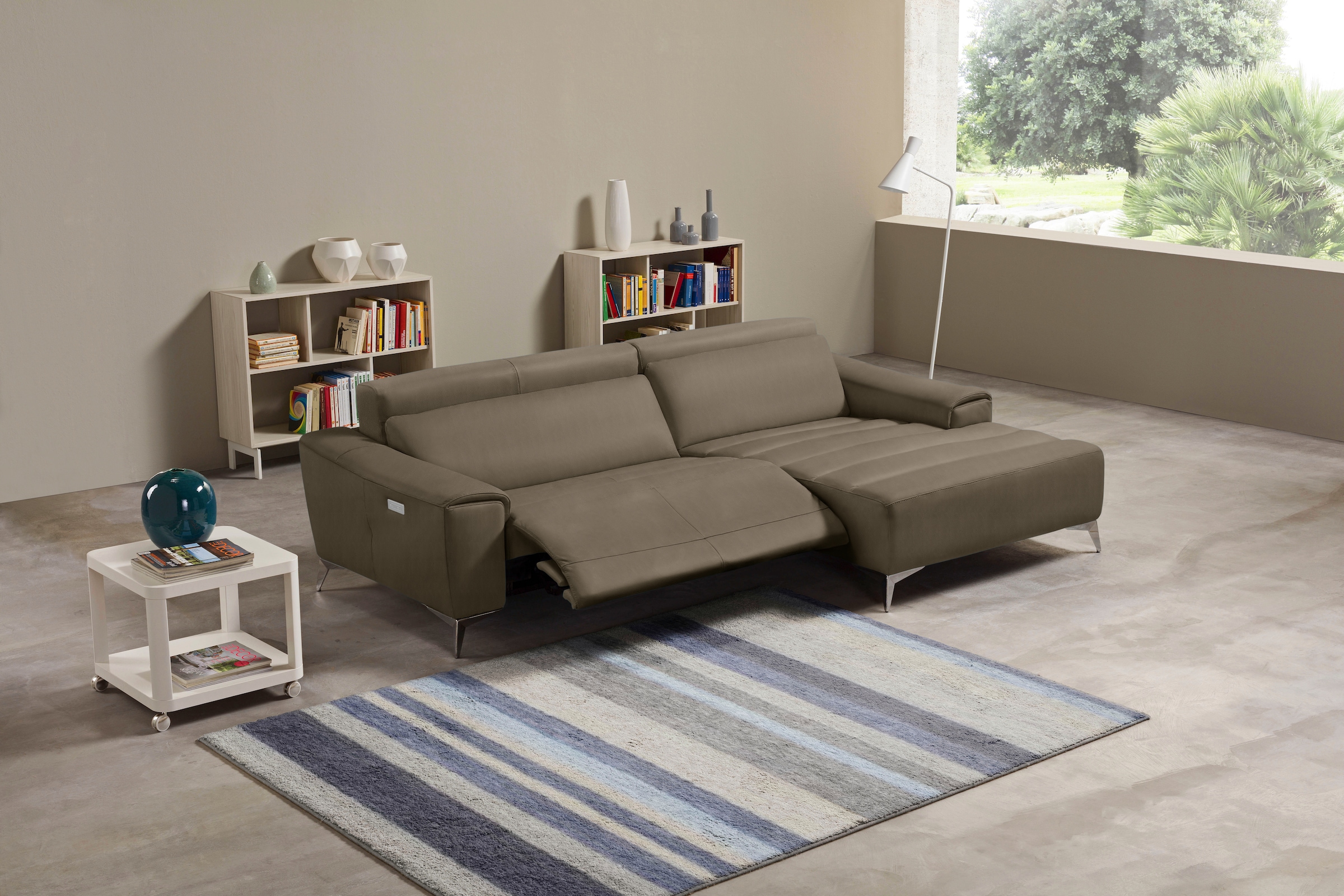 Egoitaliano Ecksofa »Suzette, Designsofa mit hohem Sitzkomfort«, mit Recami günstig online kaufen