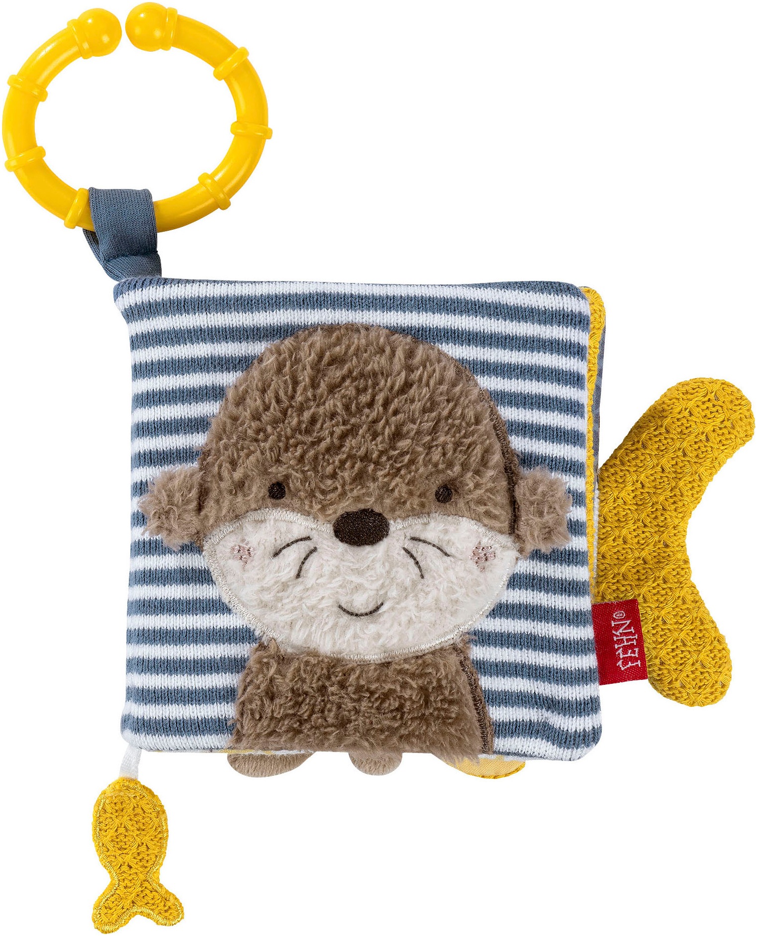 Fehn Schmusetuch »Otter Theo, Geburts-Set mittel«, (3 tlg.), mit Musselin-Schmusetuch Otter, Stoffbuch Otter und Knister-Otter