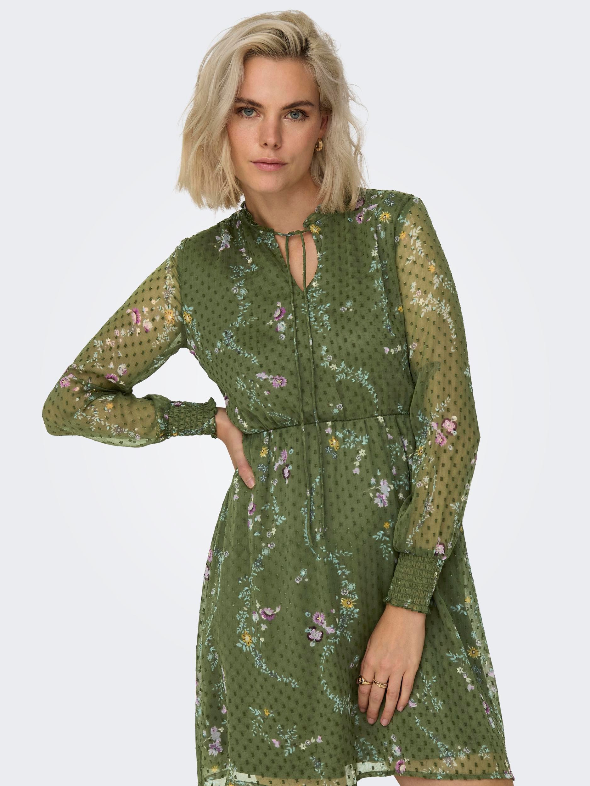 ONLY Minikleid »ONLAIDA ELISA LS DRESS WVN«, (#BEZUG!), Sommerkleid