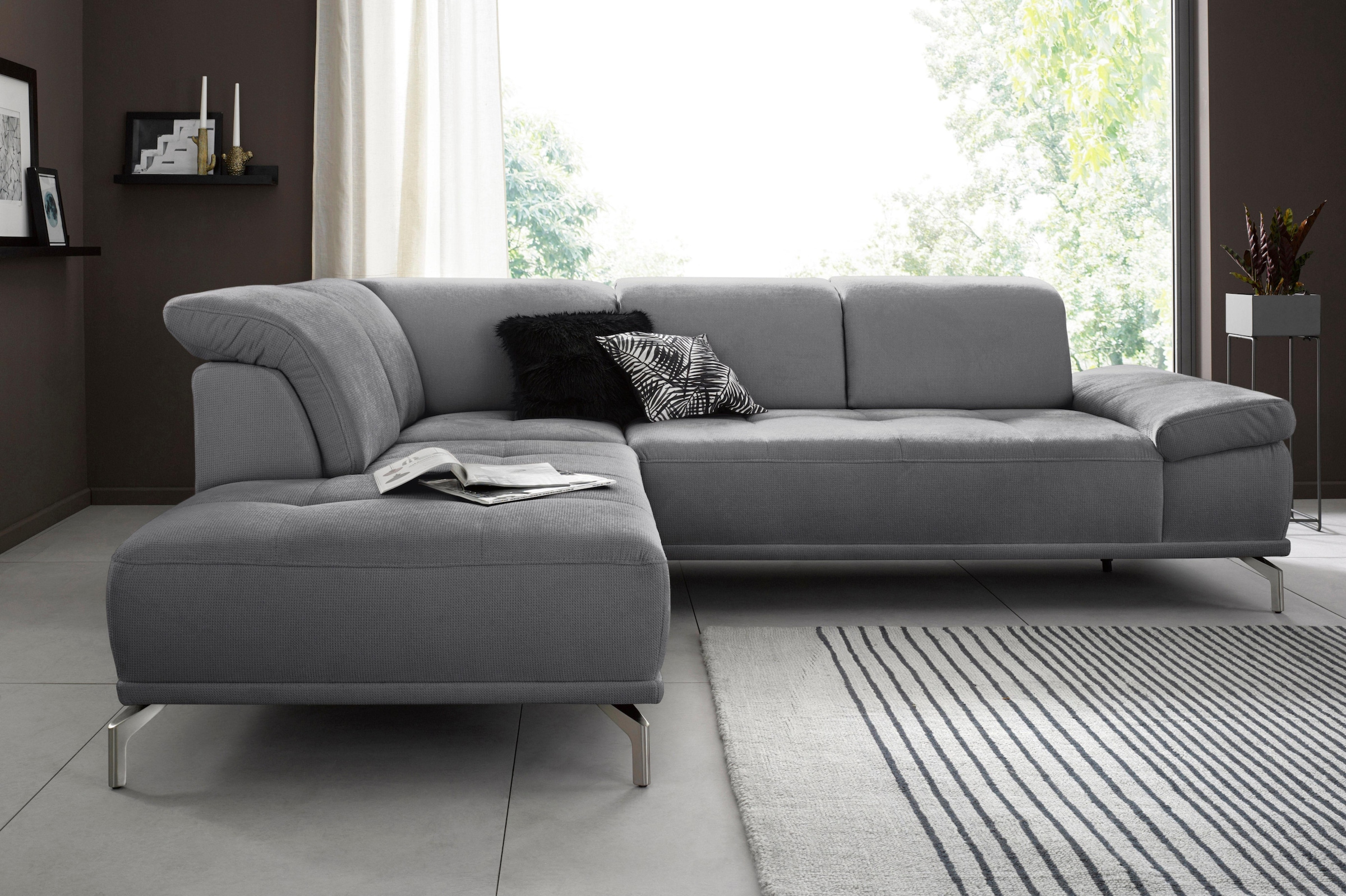 Places of Style Ecksofa »Caluna«, Inkl.Sitztiefenverstellung, wahlweise mit günstig online kaufen