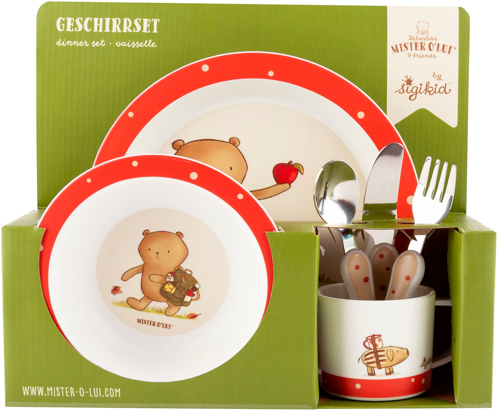 Sigikid Kindergeschirr-Set »Mister O'Lui und Rupert, Mister O'Lui«