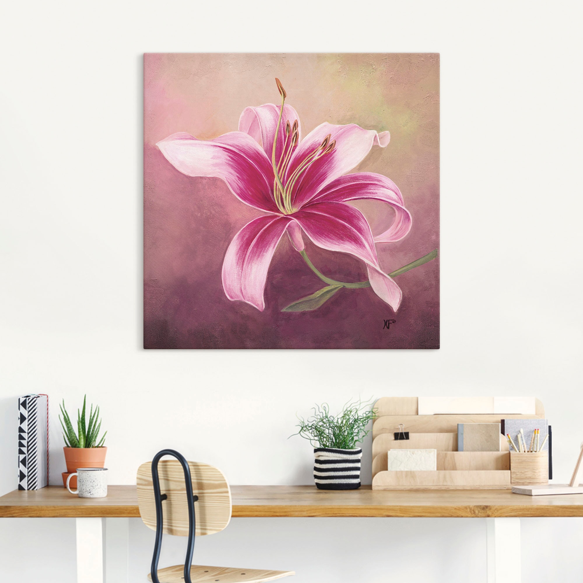 Artland Wandbild »Frühe Lilie«, Blumen, (1 St.), als Leinwandbild, Poster i günstig online kaufen