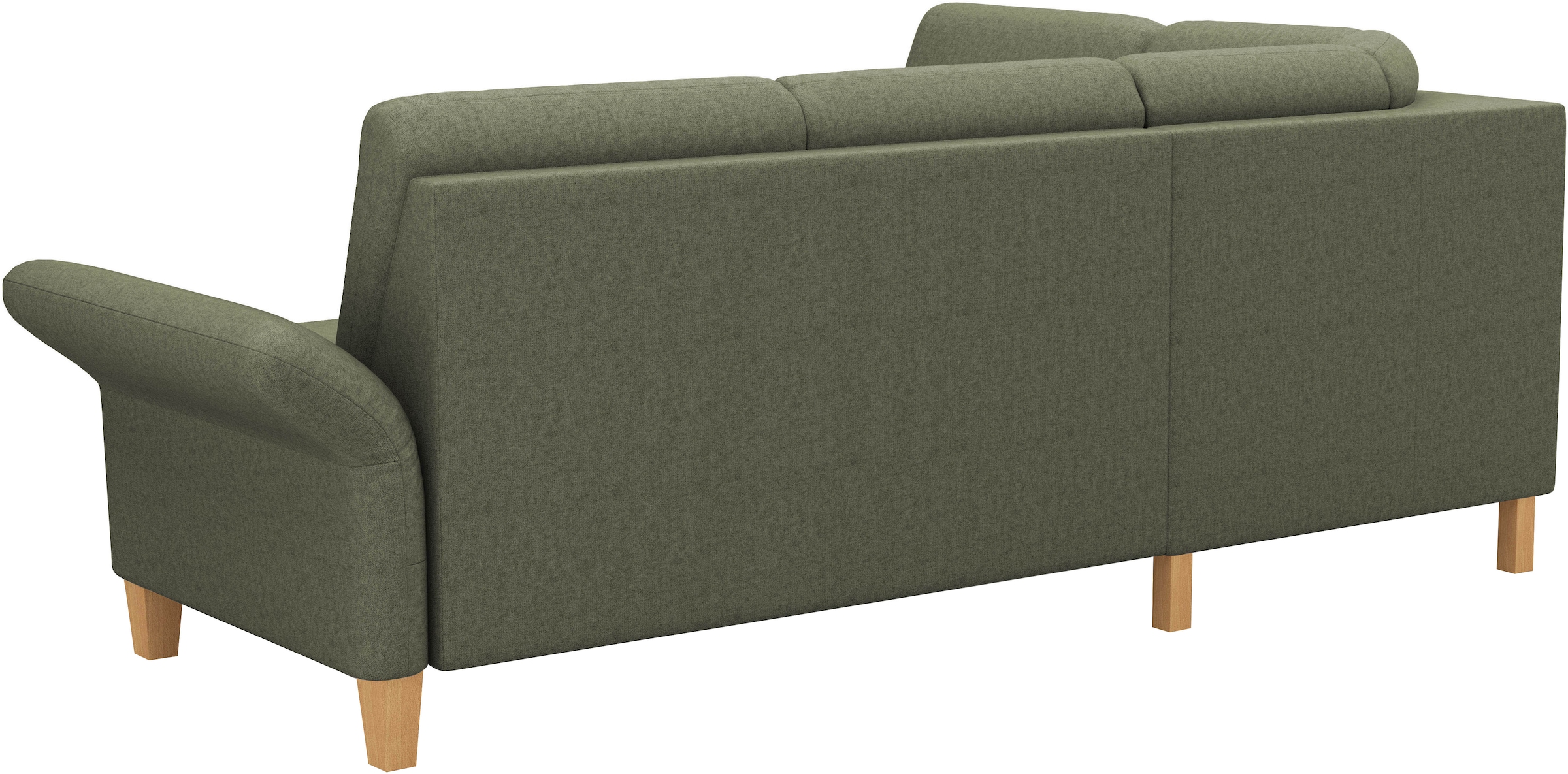 Home affaire Ecksofa »Rochelle«, wahlweise mit Armlverstellung, Klappbett mit Rollen & Bettkasten