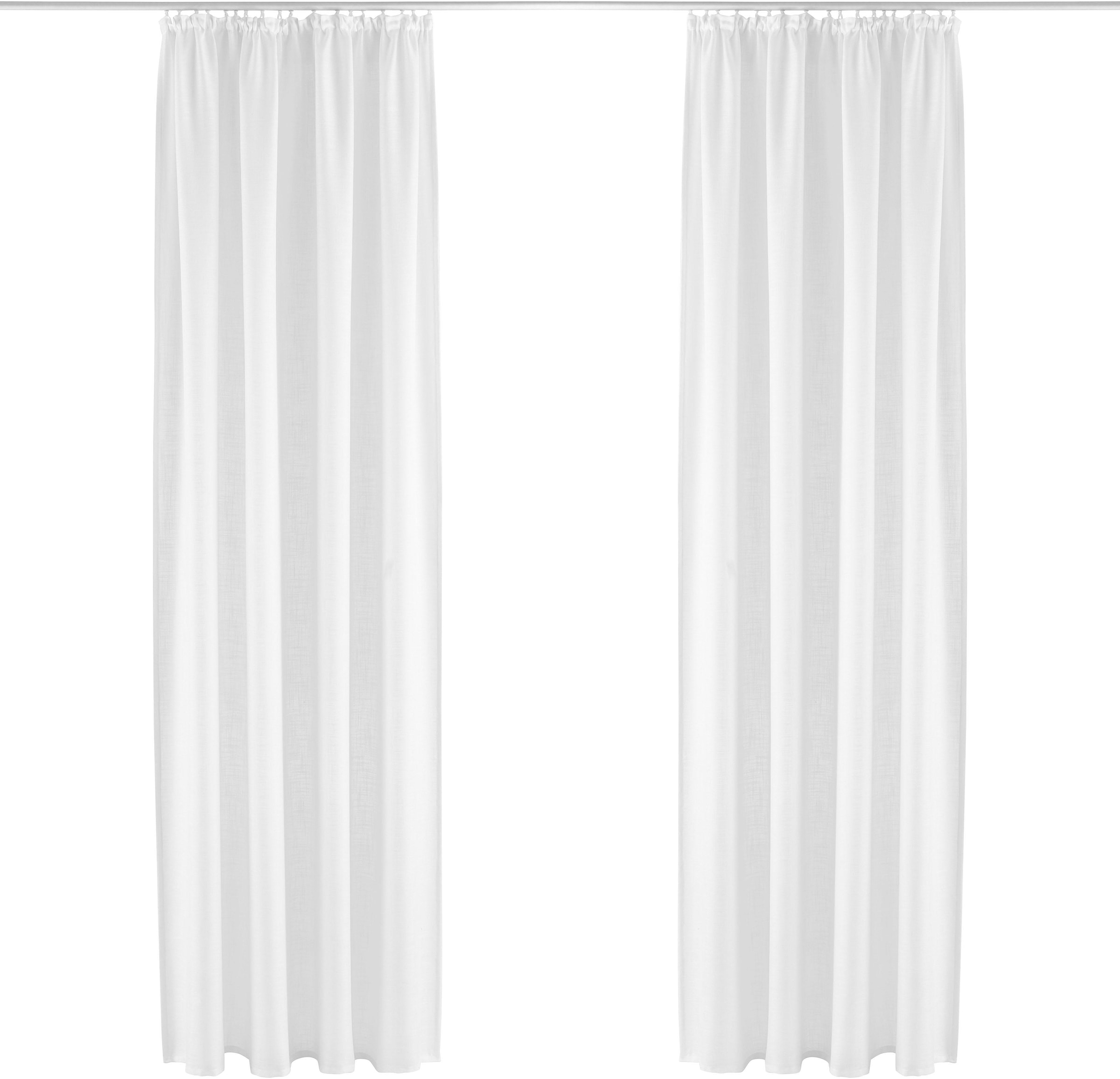 my home Gardine »Nora« Kräuselband 1 Stk. tlg. Blickdicht, Leinenlook, Poly günstig online kaufen