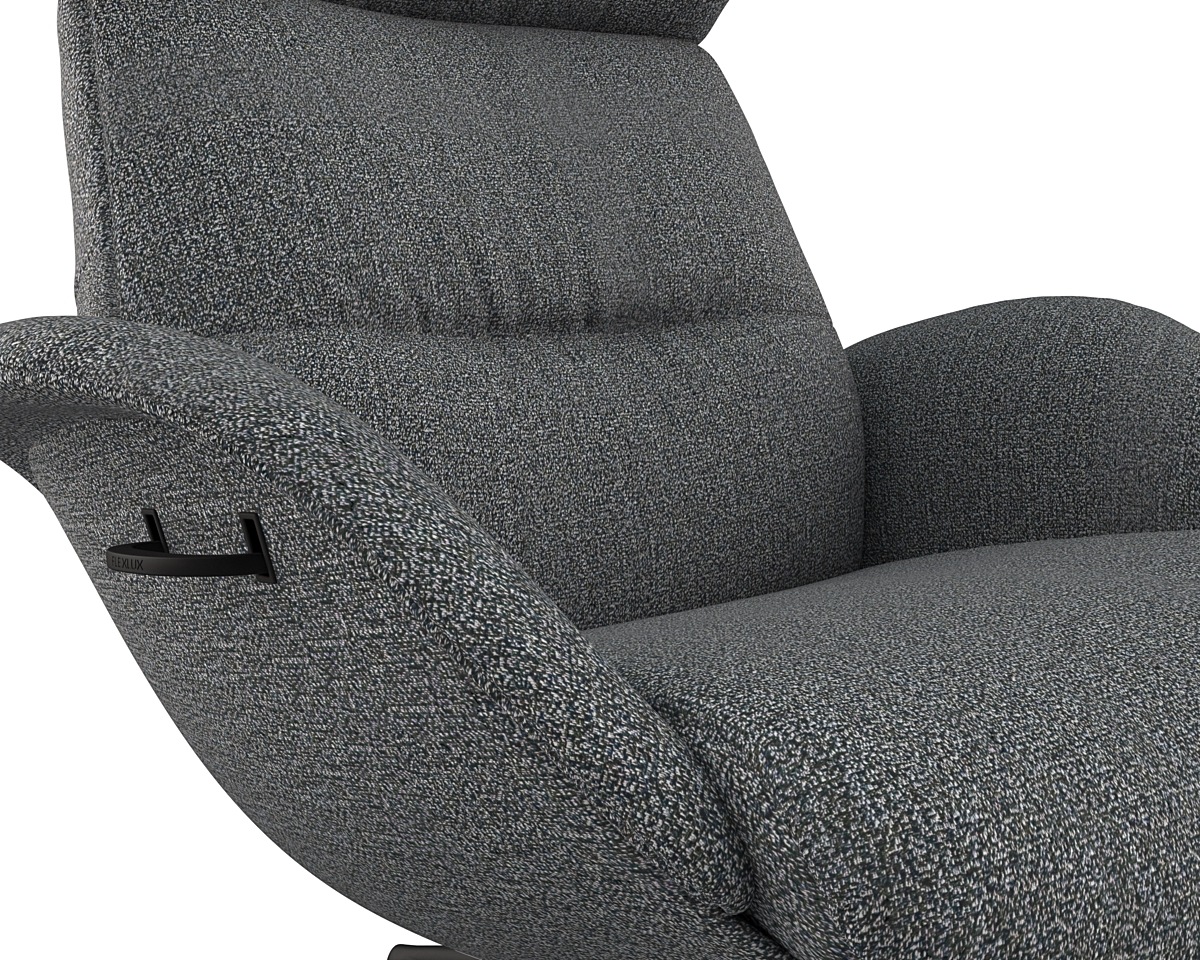 FLEXLUX Relaxsessel »Relaxchairs More«, Premium Komfort, Rücken- & Kopfteilverstellung, drehbar, Fuß schwarz