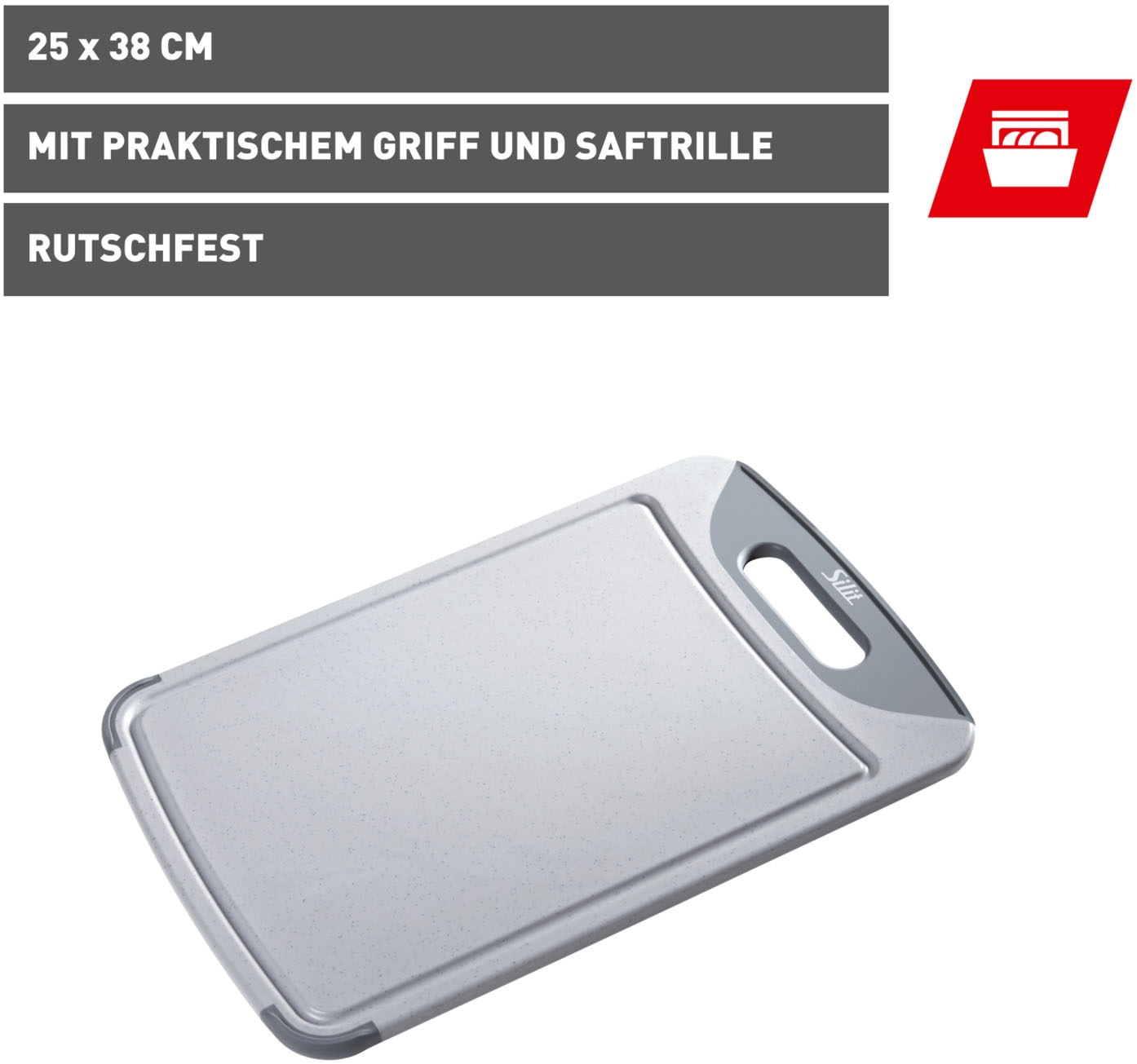 Silit Schneidebrett »Schneidebrett«, Rutschfestes Schneidebrett günstig online kaufen