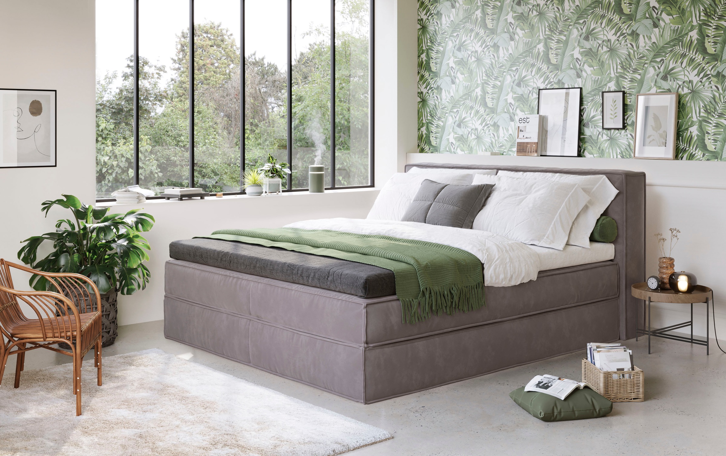 LeGer Home by Lena Gercke Boxspringbett »Addyson«, (Härtegrade H2, H3 und H günstig online kaufen
