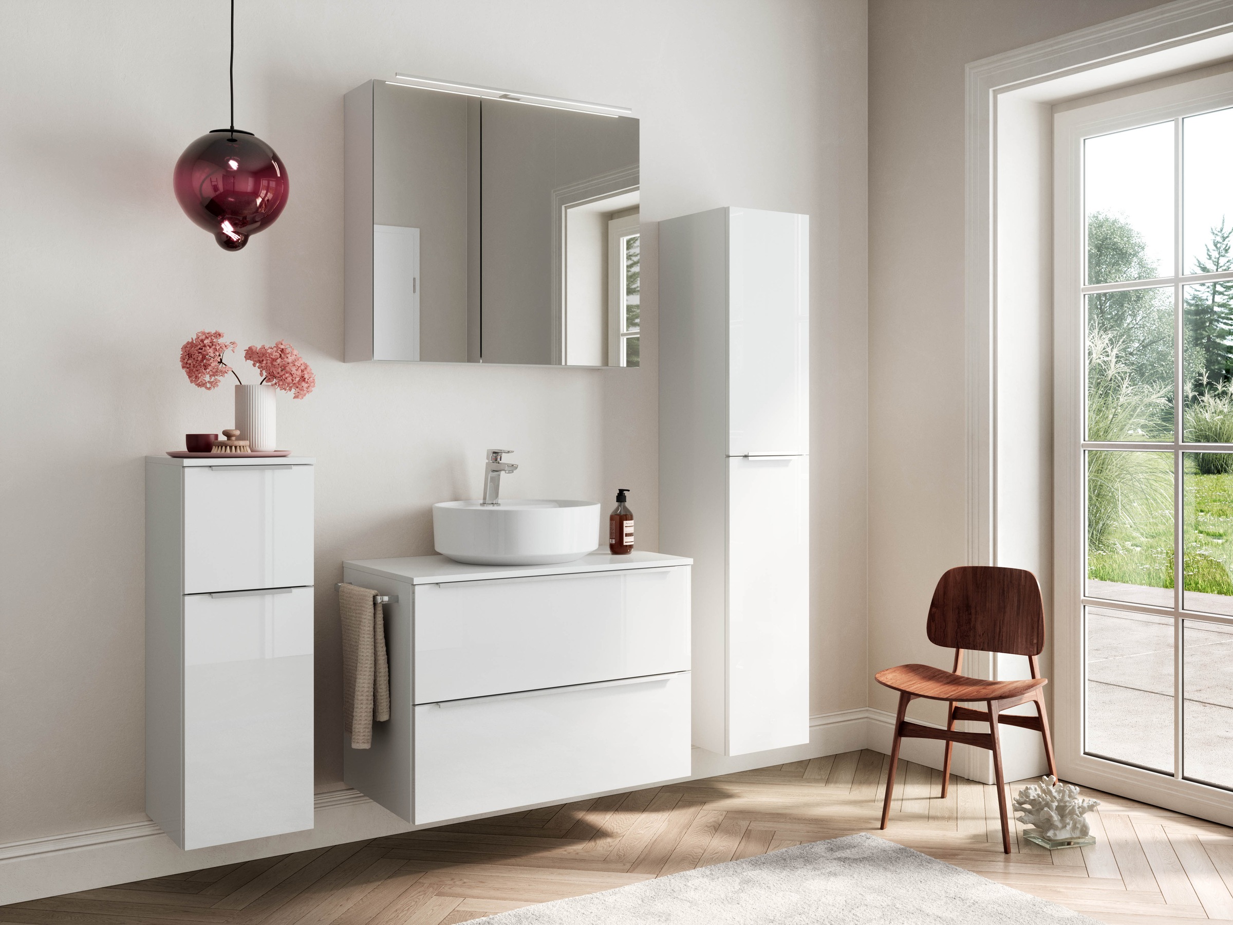 nobilia® Badmöbel-Set »Alvene« vormontiert, mit Soft-Close, 2 Stk. tlg. günstig online kaufen