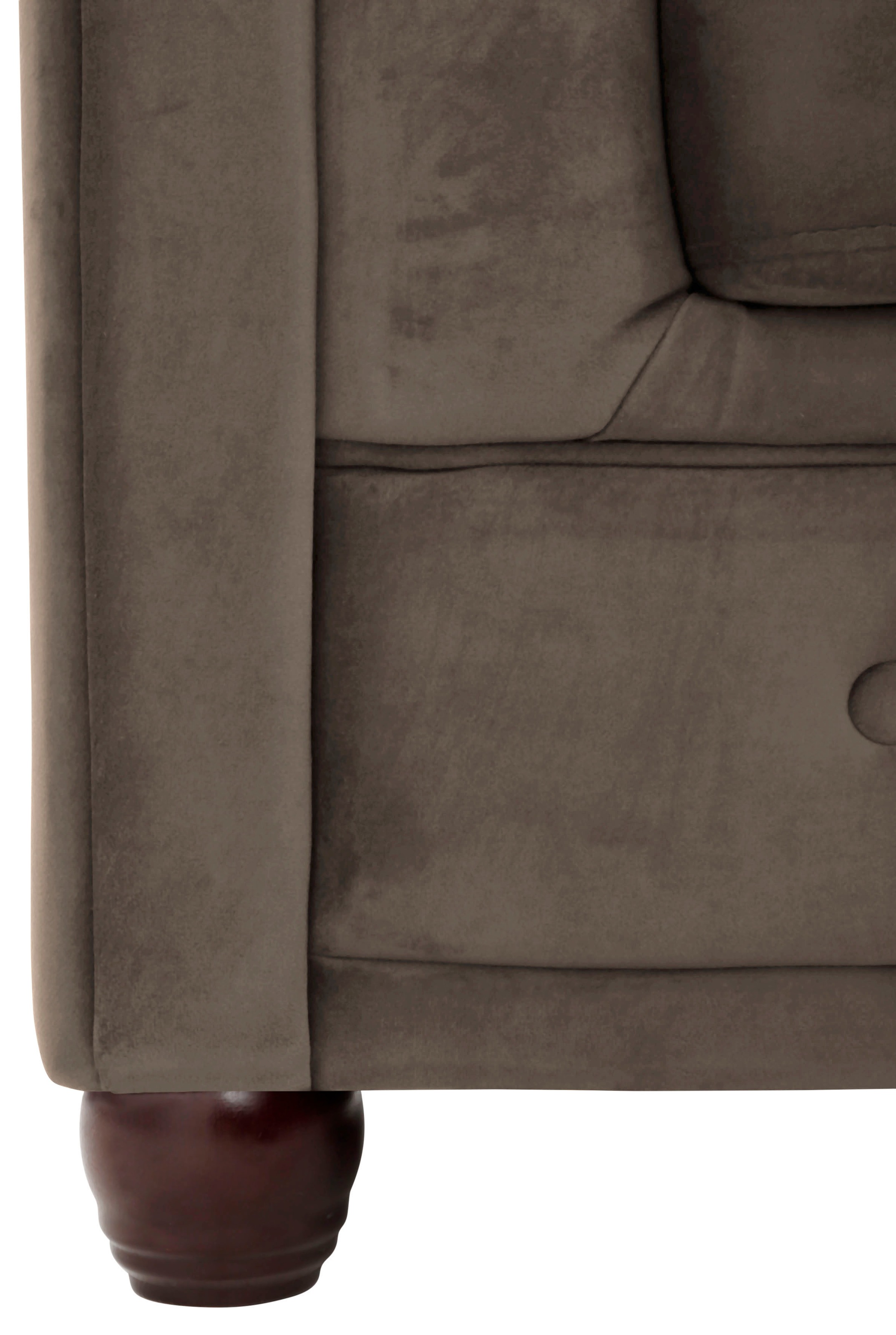 Home affaire Chesterfield-Sofa »New Castle L-Form«, hochwertige Knopfheftung in Chesterfield-Design, B/T/H: 255(171/72)