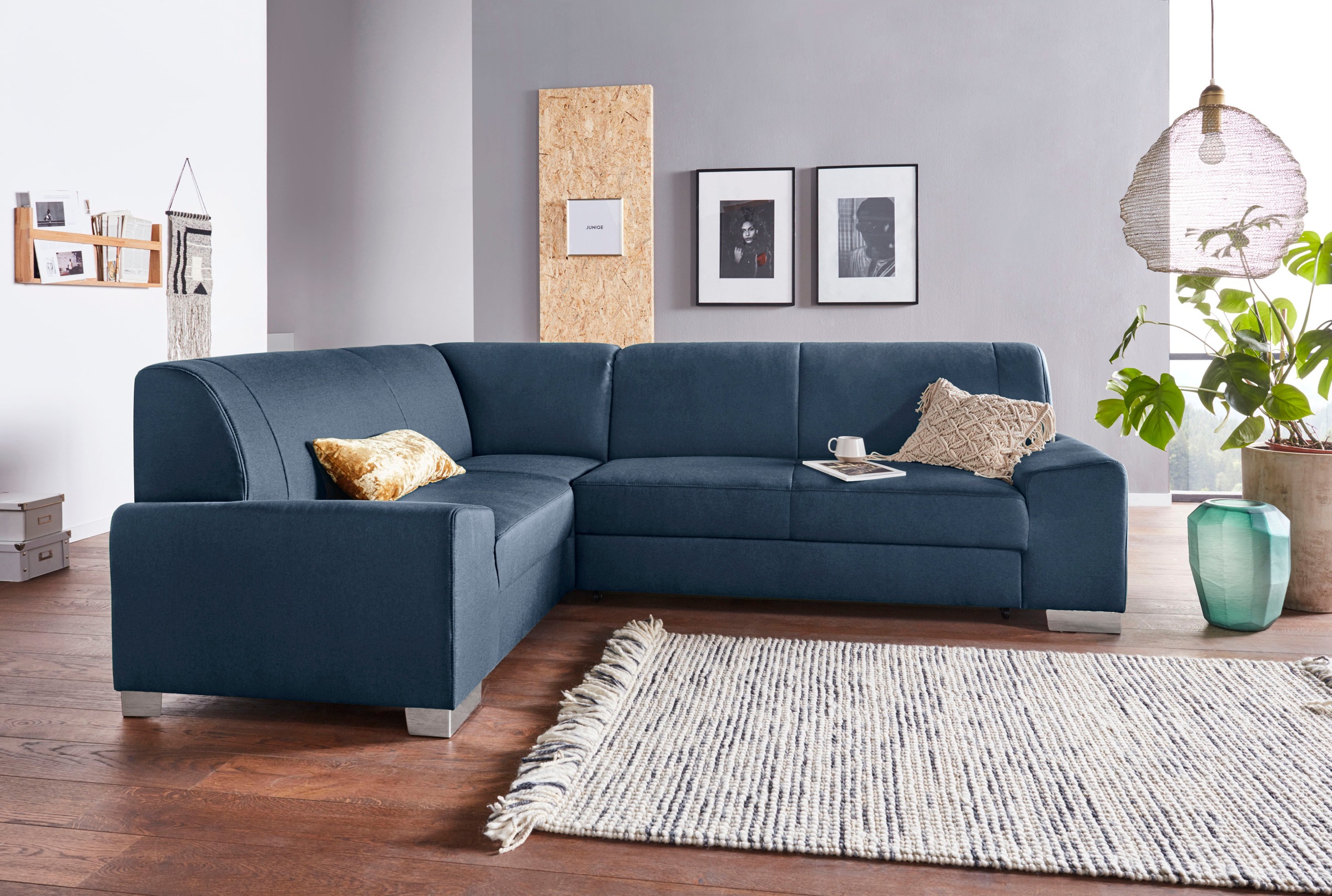 DOMO collection Ecksofa »Anzio in kubischer Formensprache, flache Armlehnen günstig online kaufen