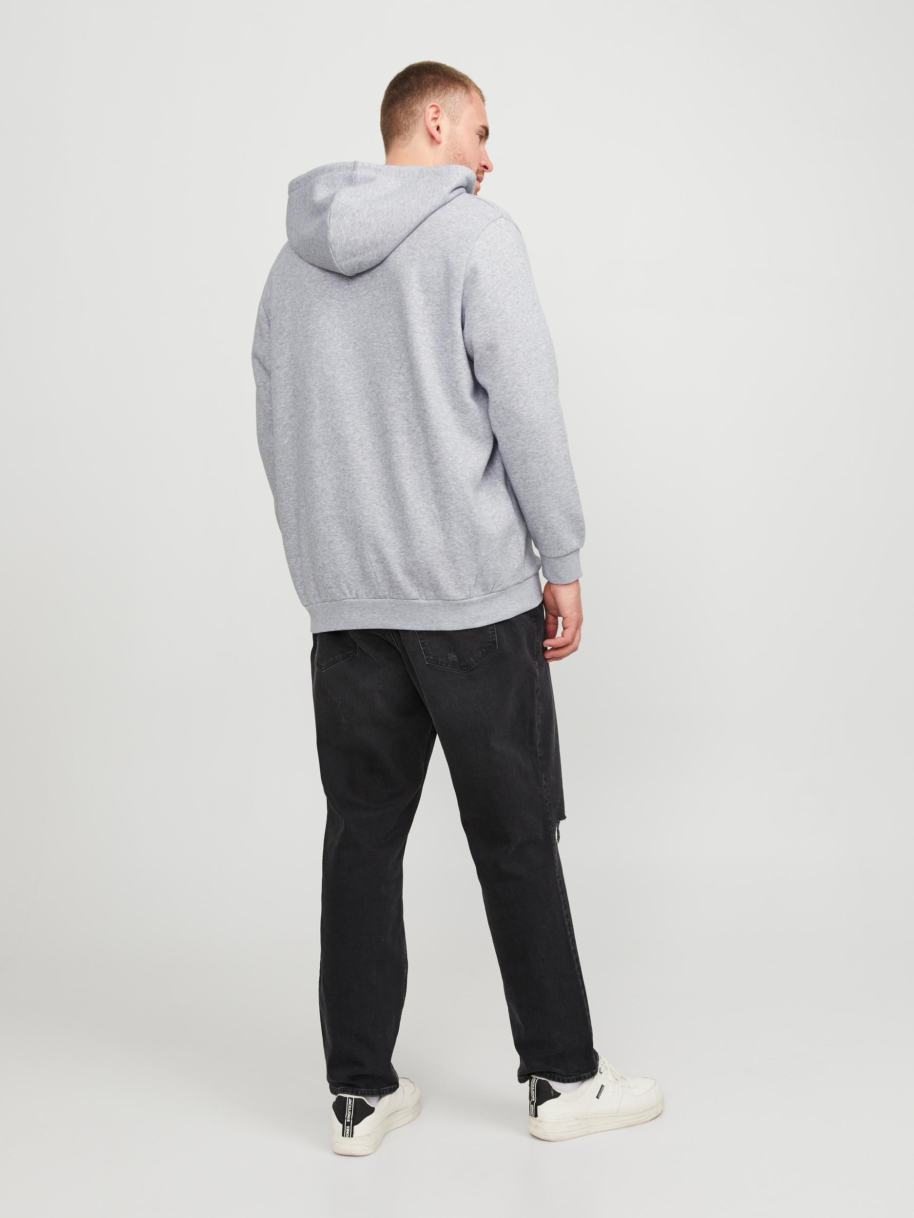 Jack & Jones PlusSize Kapuzensweatjacke »JJEBRADLEY mit Kapuze und weichem Innenmaterial«, unifarben, modisch, relaxed fit, Materialmix