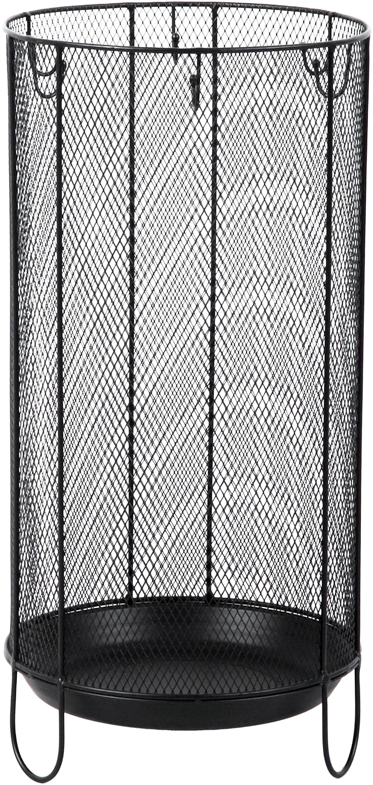 HAKU Schirmständer »Regenschirmständer, Schirmkorb« zylindrisch - aus Metall Schwarz - Ø/H 26/48 cm