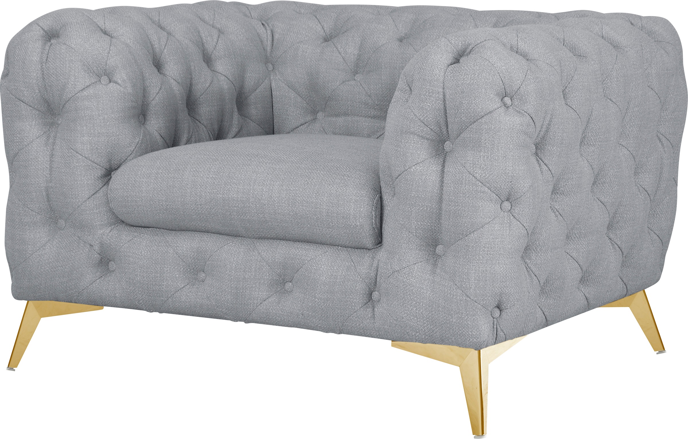 Leonique Chesterfield-Sessel »Glynis Sessel«, aufwändige Knopfheftung, moderne Chesterfield Optik, Fußfarbe wählbar