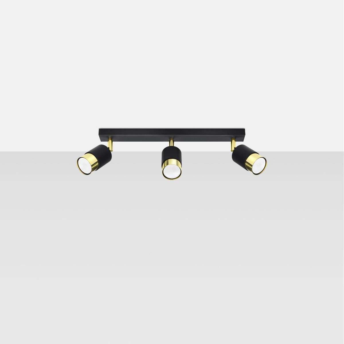 SOLLUX lighting Deckenleuchte »NERO«, 3 flammig, Leuchtmittel GU10   ohne L günstig online kaufen