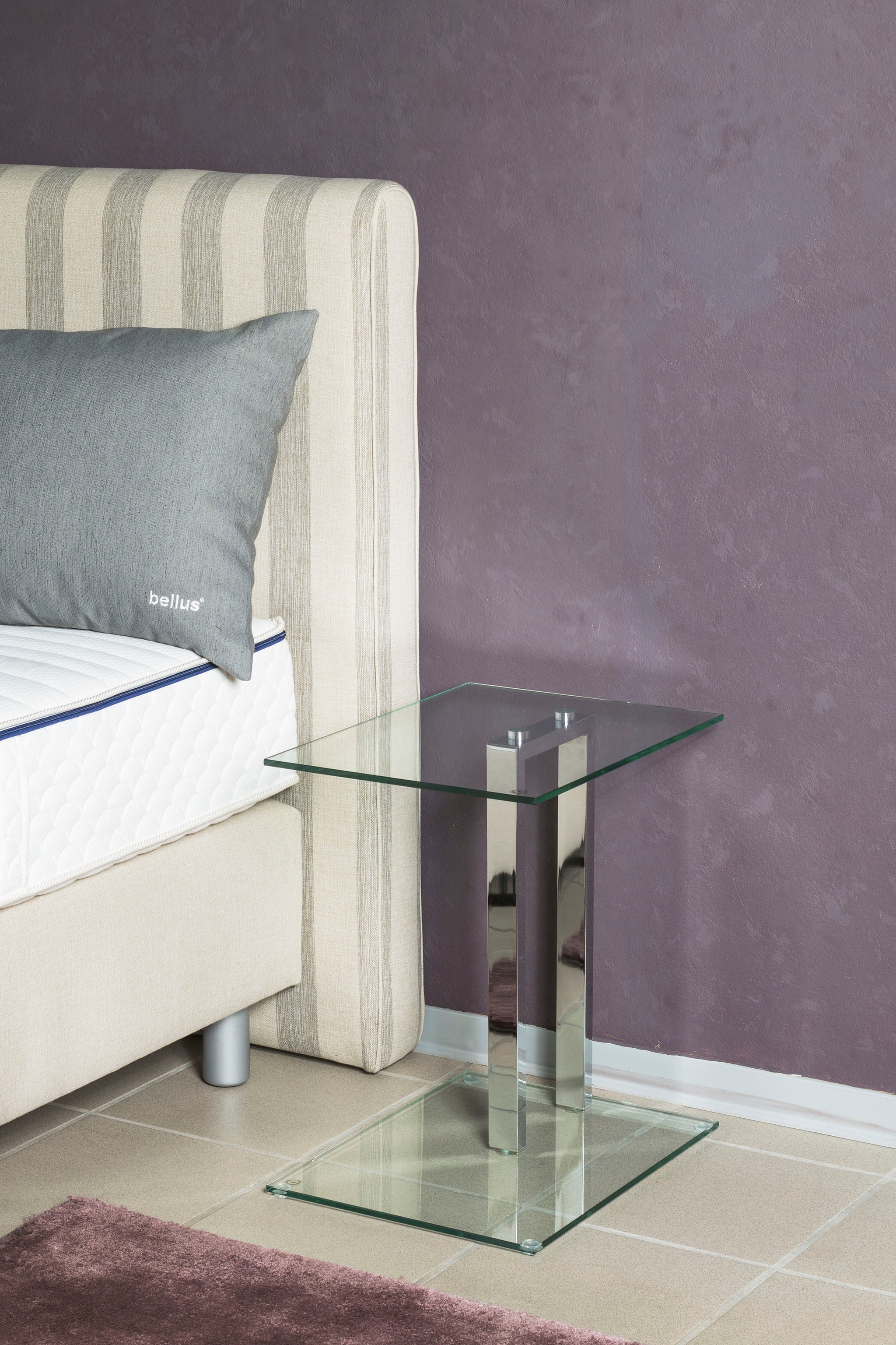 HAKU Beistelltisch »Sofatisch, Wohnzimmertisch« 1 Stk. tlg. rechteckig - aus Metall Silber B/T/H 45/35/50 cm