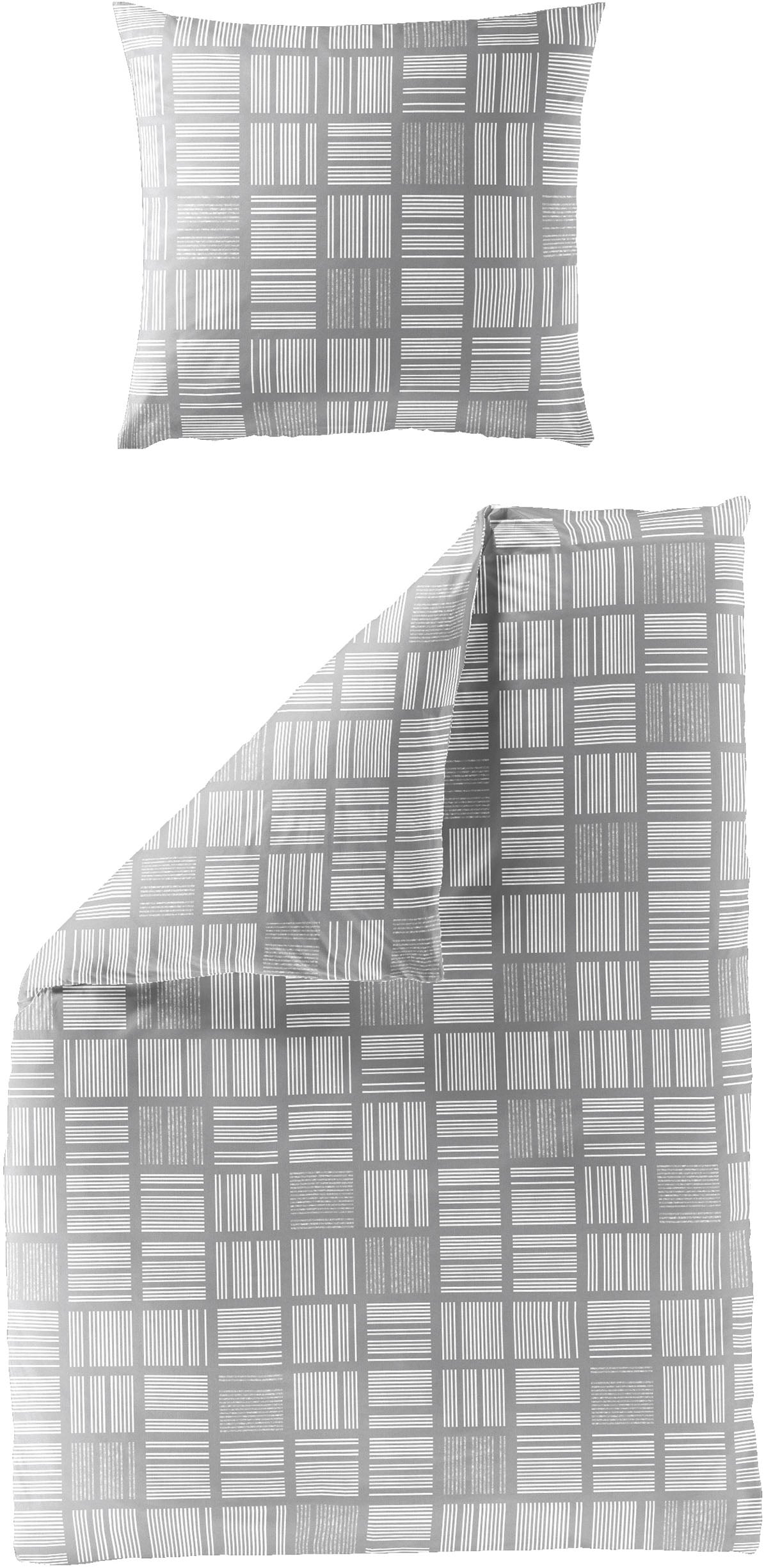 BIERBAUM Bettwäsche »3063« 2 Stk. Mako-Satin, 100 % Baumwolle, pflegeleicht