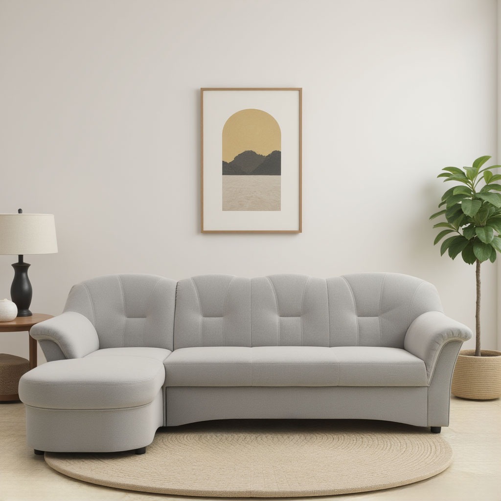 DOMO collection Ecksofa »Flores Schlafsofa, B/T/H: 233/142/86 cm, L-Form«, günstig online kaufen