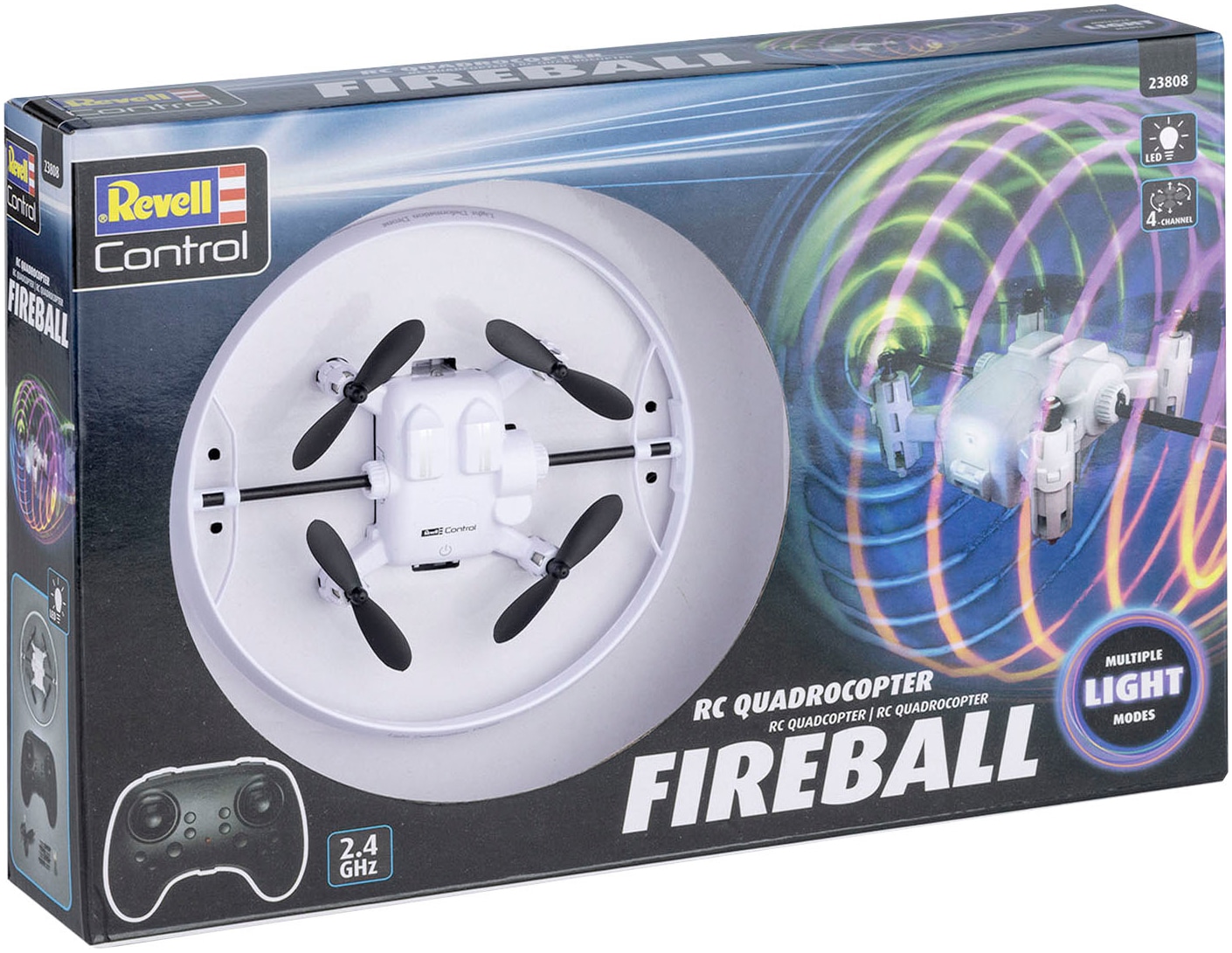 Revell® RC-Quadrocopter »Revell® control, Fireball, 2,4 GHz«, mit LED-Rotationsring für coole Lichteffekte