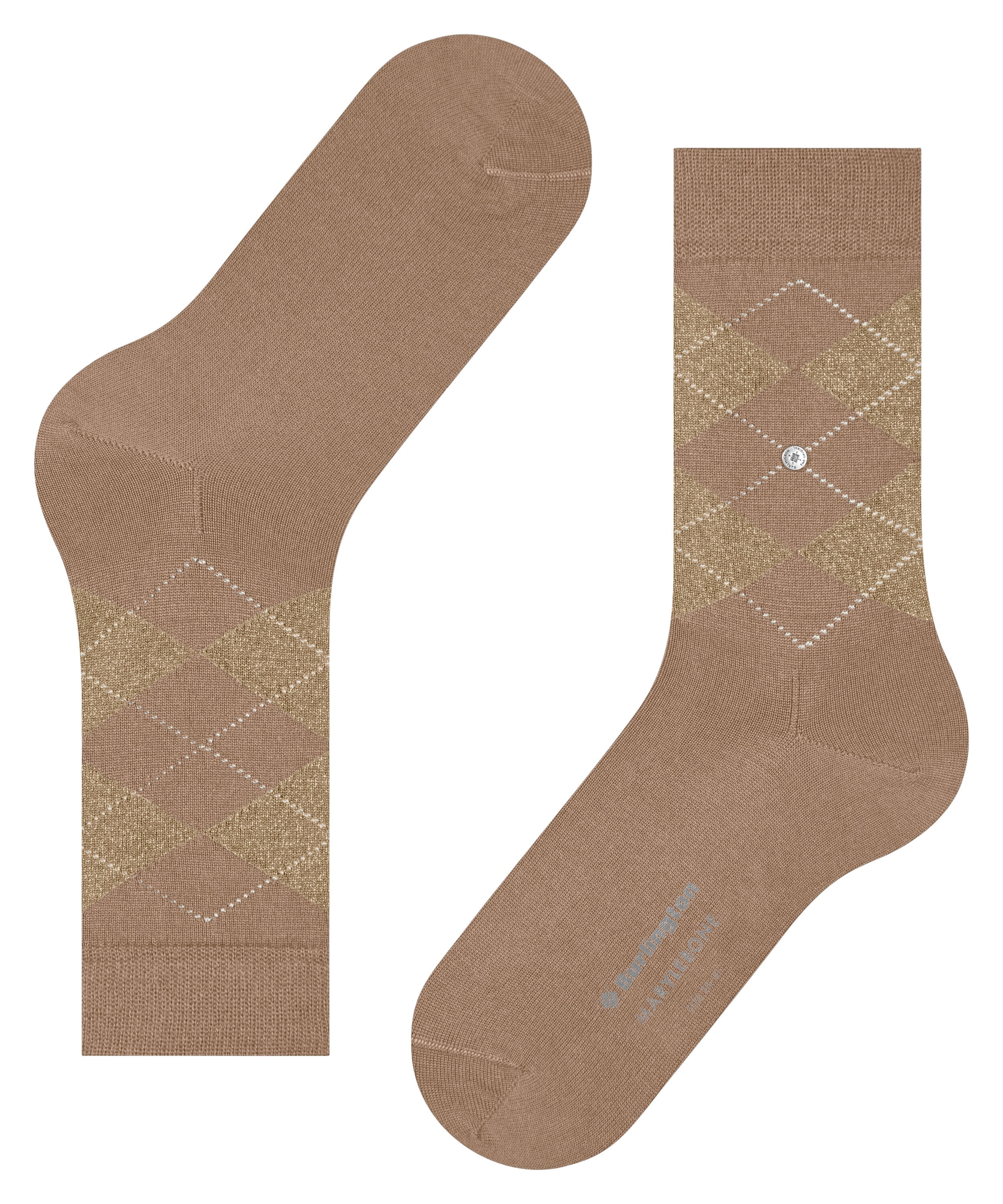 Burlington Socken »Marylebone Glitter« Einheitsgröße 36-41, Argyle-Muster, Lurex-Fäden, wärmend