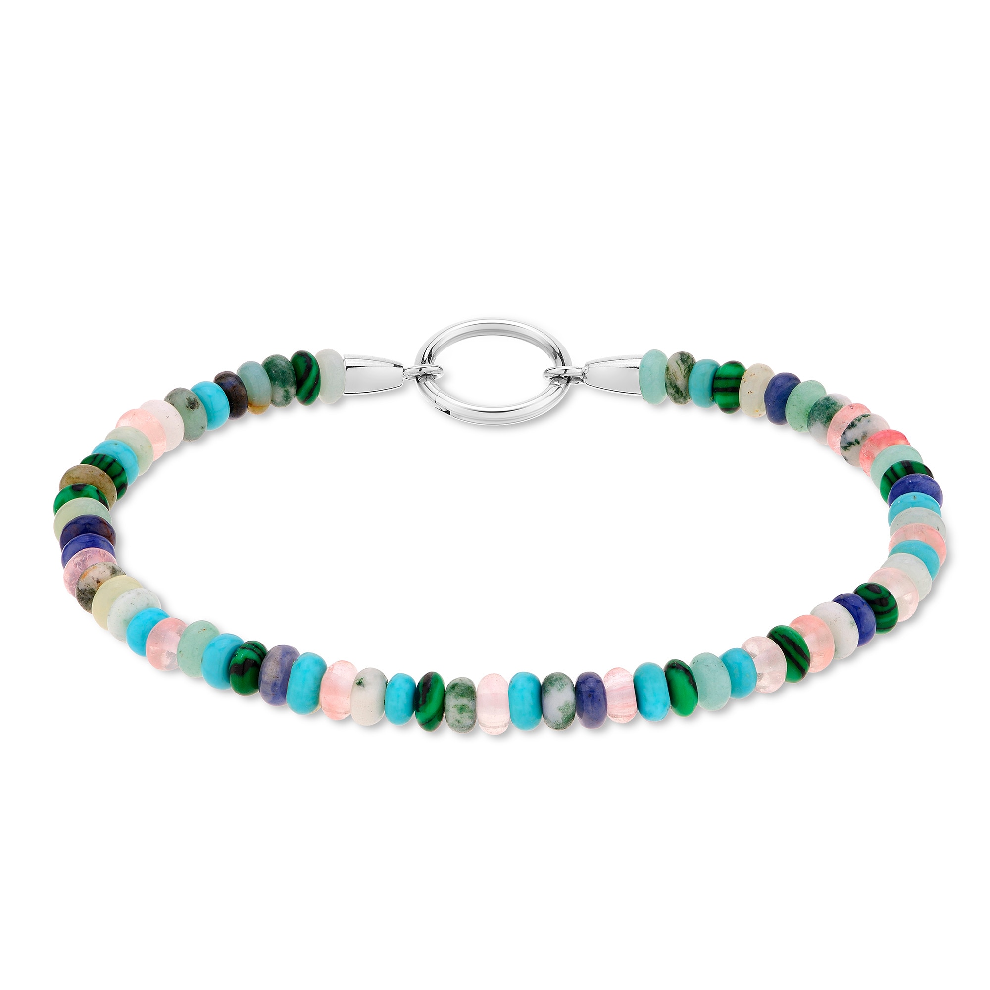 Tamaris Charm-Armband »Schmuck Geschenk Edelstahl Armkette All About Beads« mit Naturstein