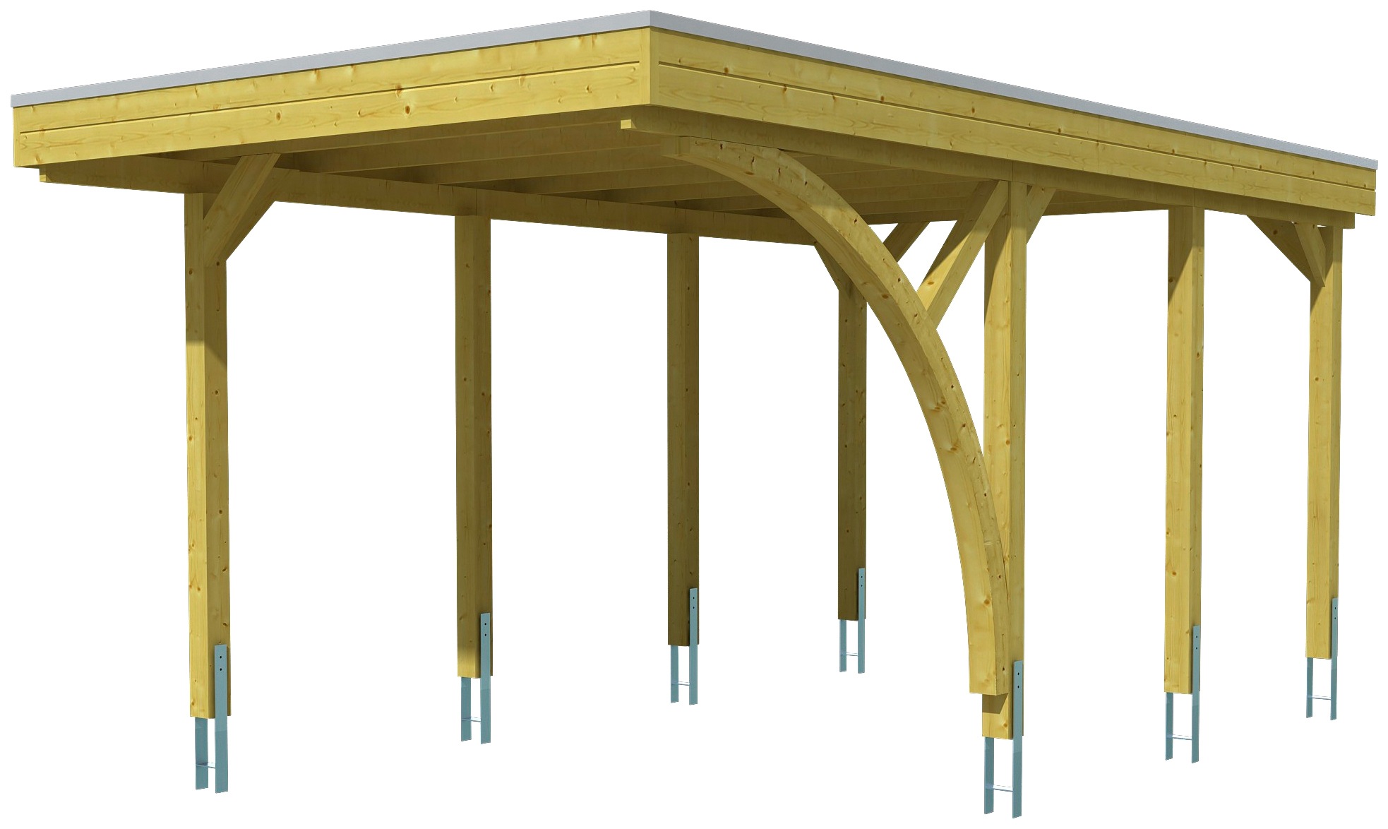 Skanholz Einzelcarport »Friesland 5«, Holz, 270 cm, braun