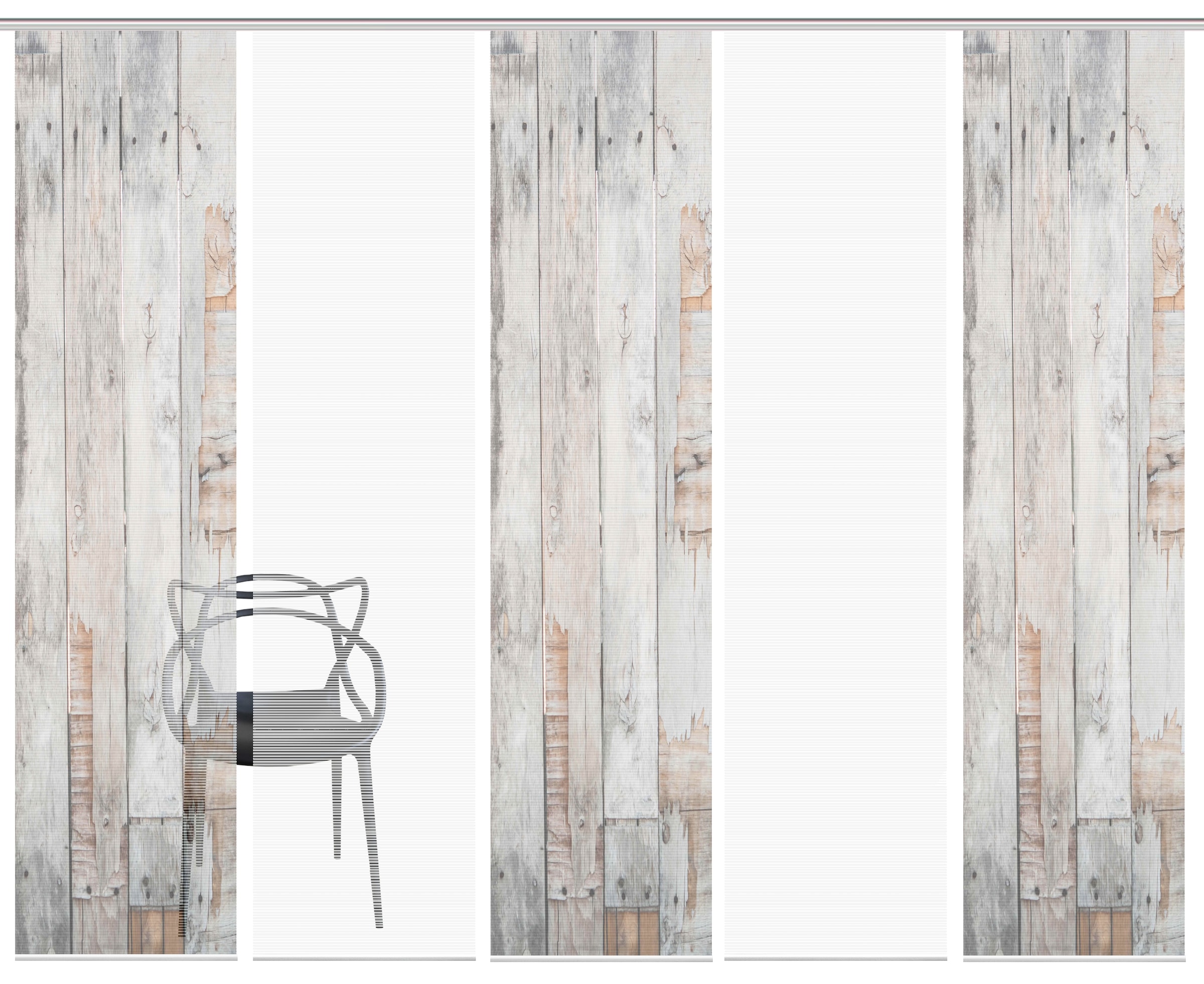 Vision Schiebegardine »LIZZA«, (5 St.), SET,SCHIEBEVORHANG,BAMBUS,DIGITALDRUCK