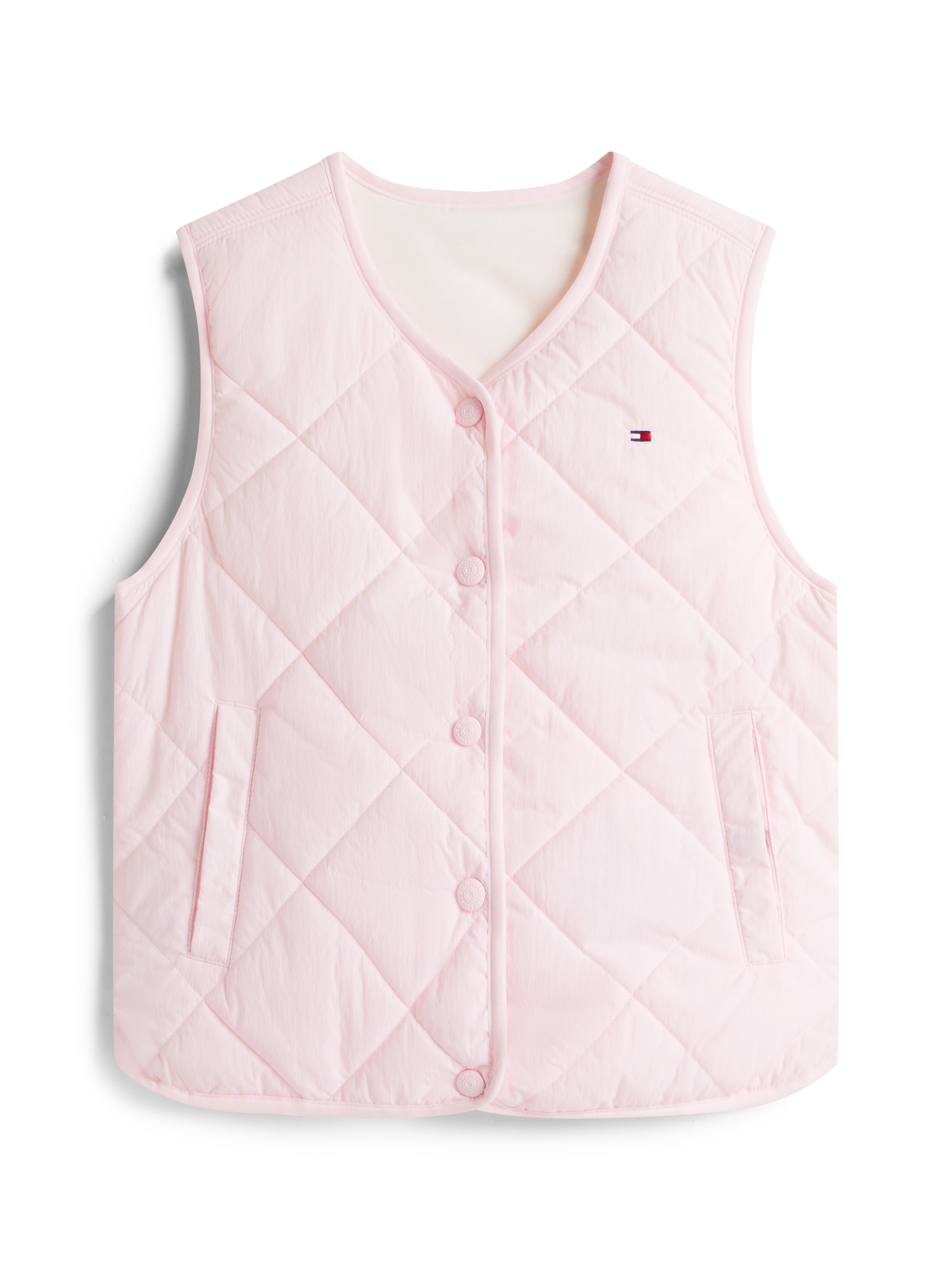 Tommy Hilfiger Wendeweste »REVERSIBLE QUILTED VEST«, für Kinder bis 16 Jahre, mit großen Druckknöpfen
