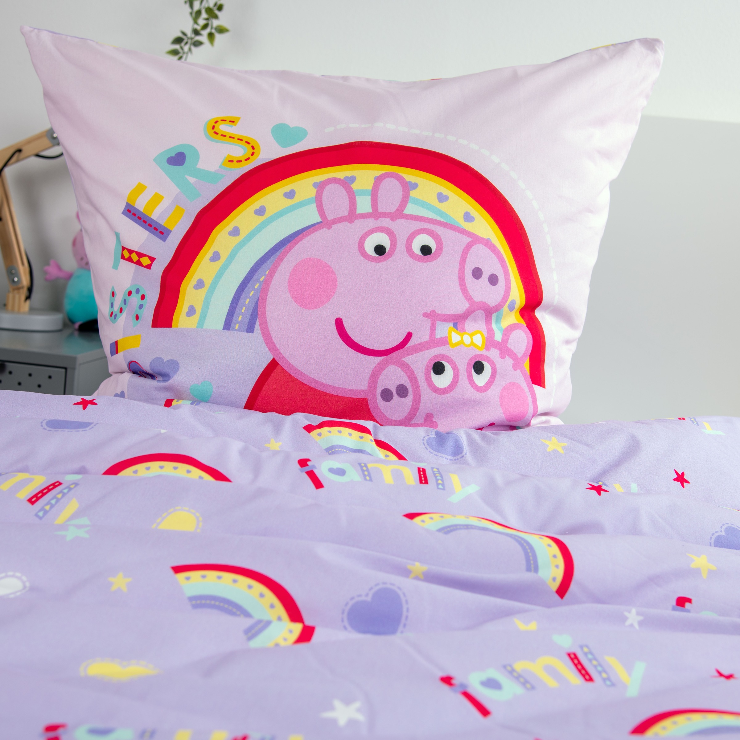 Peppa Pig Wendebettwäsche »Peppa Pig« 2 Stk. tlg. mit fröhlichem Design
