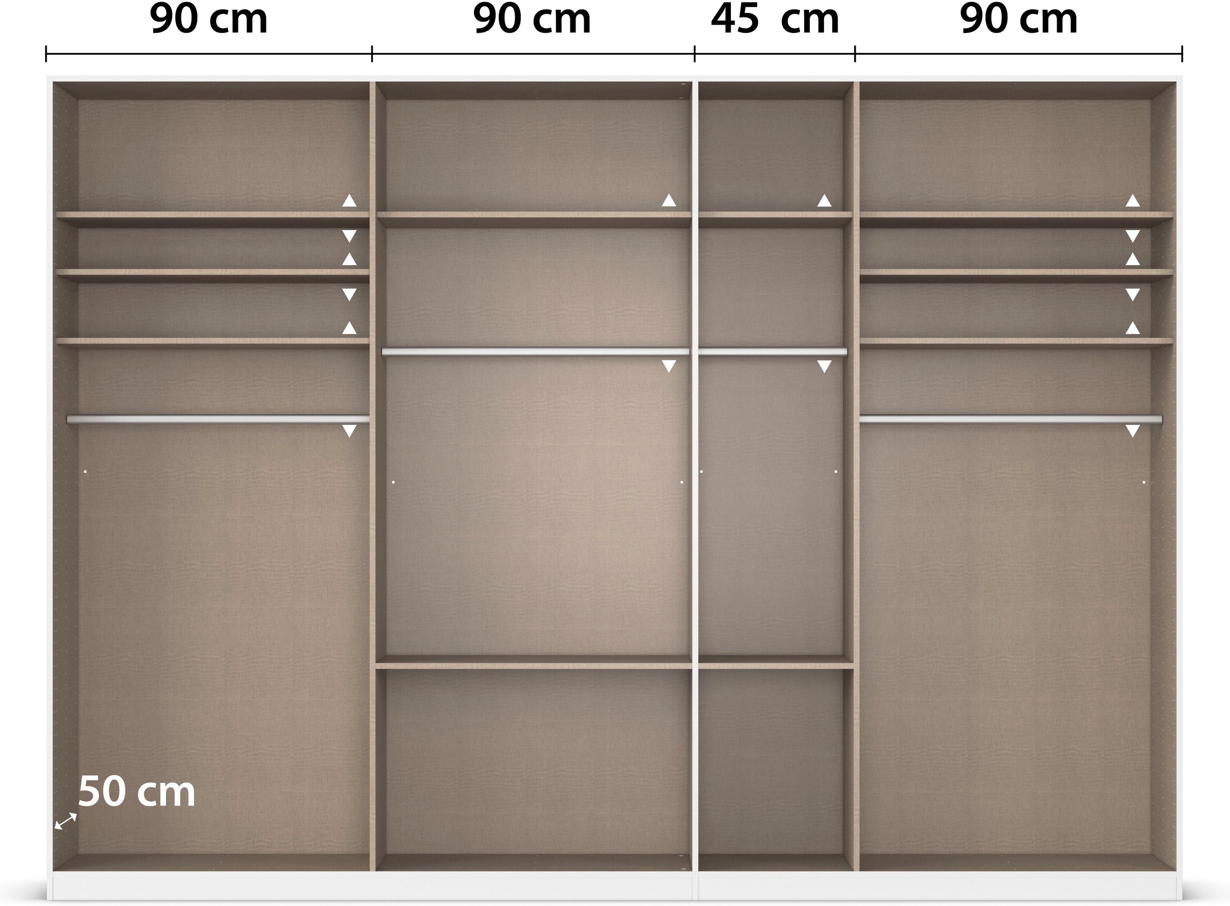 rauch Drehtürenschrank »Kleiderschrank Schrank Garderobe AGORDO mit Dekor- oder Hochglanzfront«, (in zwei Griff-Farben mit Dekor- oder Hochglanzfront), mit Außenschubkästen, in 6 Breiten und 2 Höhen MADE IN GERMANY