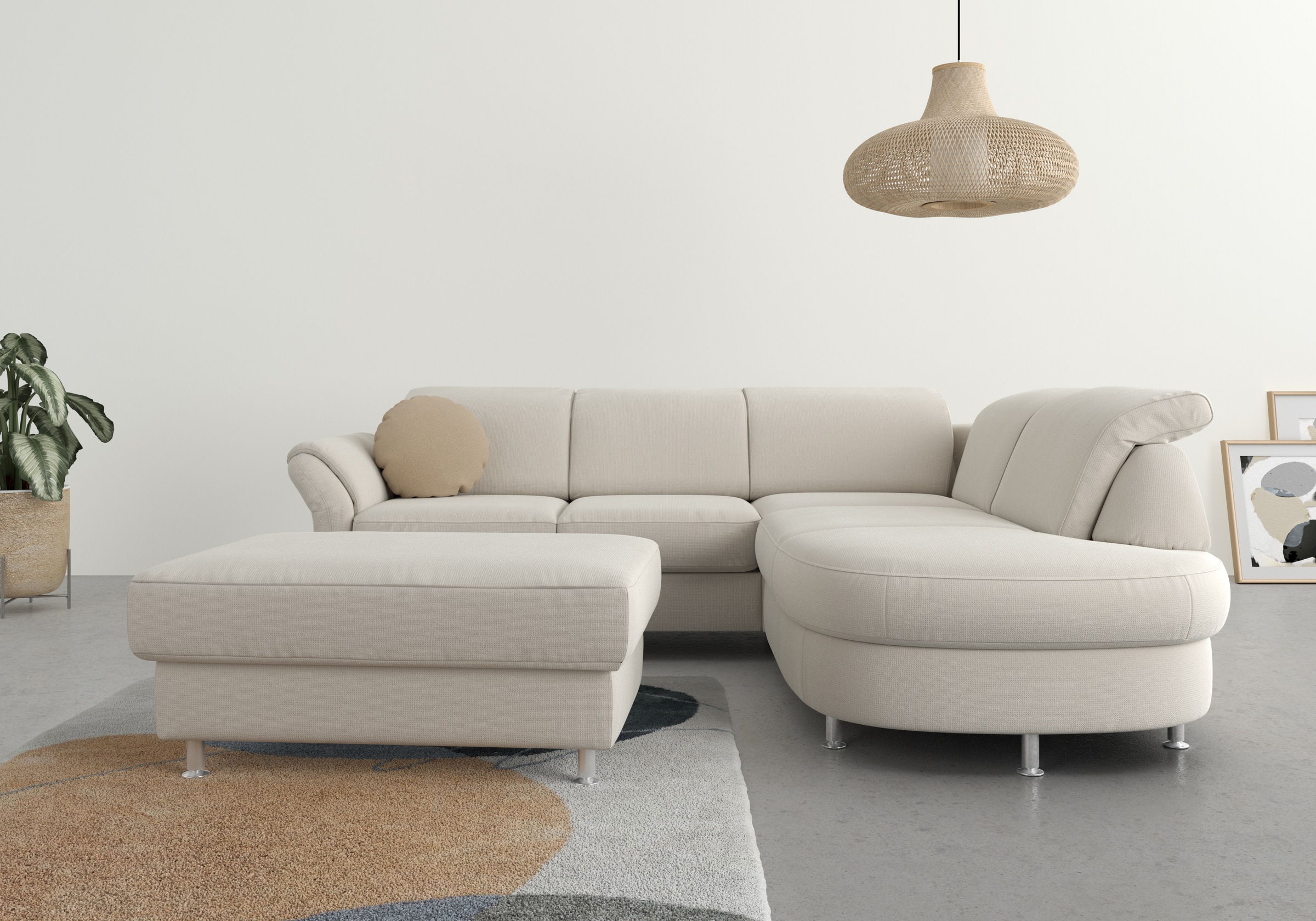 sit&more Ecksofa »Apulia L-Form«, wahlweise Bettfunktion, Bettkasten und Ko günstig online kaufen