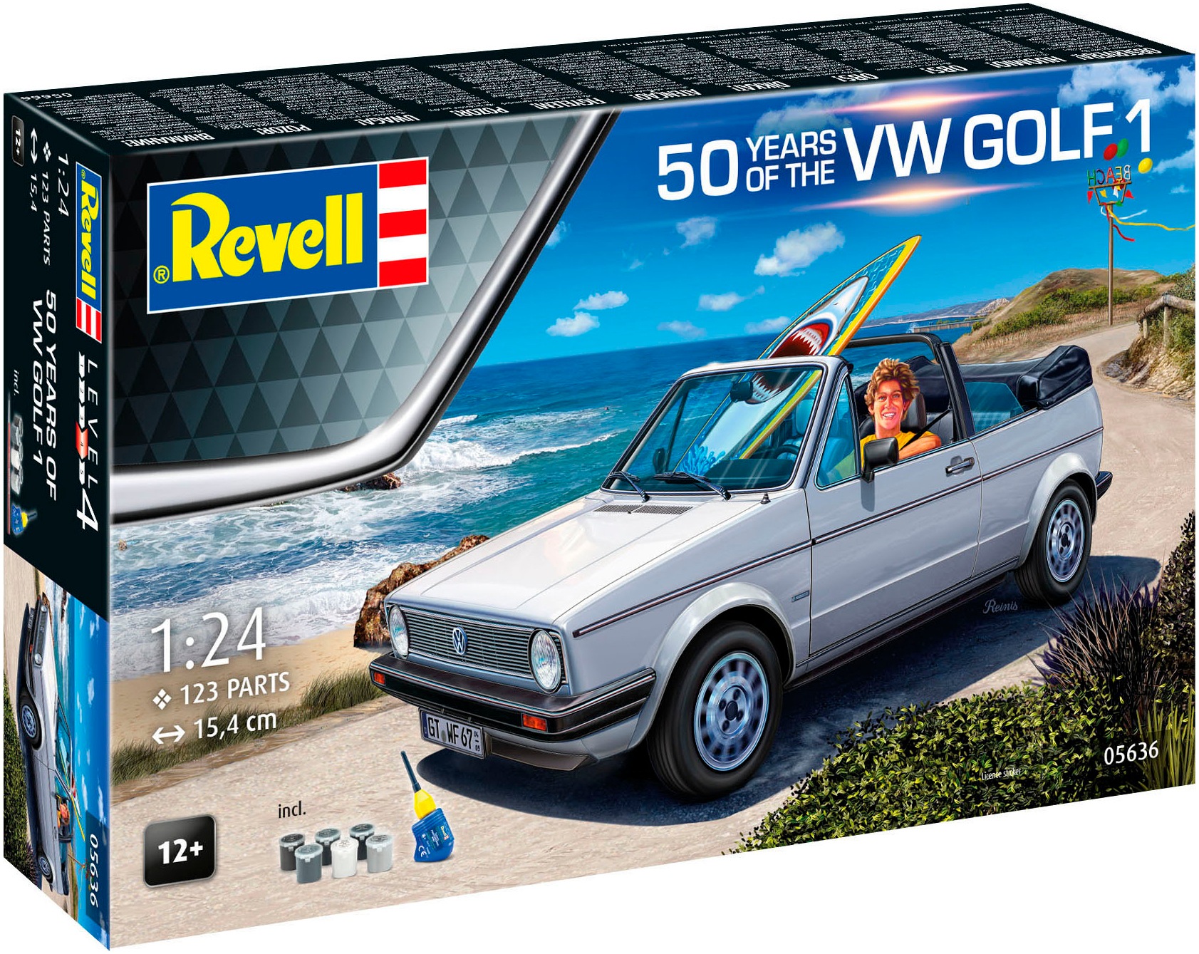 Revell® Modellbausatz »50 Jahre VW Golf 1, Jubiläumsset« 1:24 Made in Europe