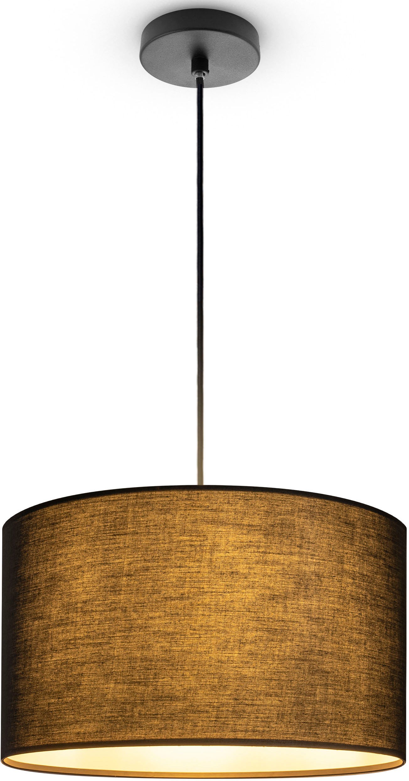 Paco Home Pendelleuchte »HUGO UNI COLOR«, 1 flammig, Leuchtmittel E27 | ohne Leuchtmittel, Deckenlampe LED Wohnzimmer Und Schlafzimmer, Unifarben, Deko E27