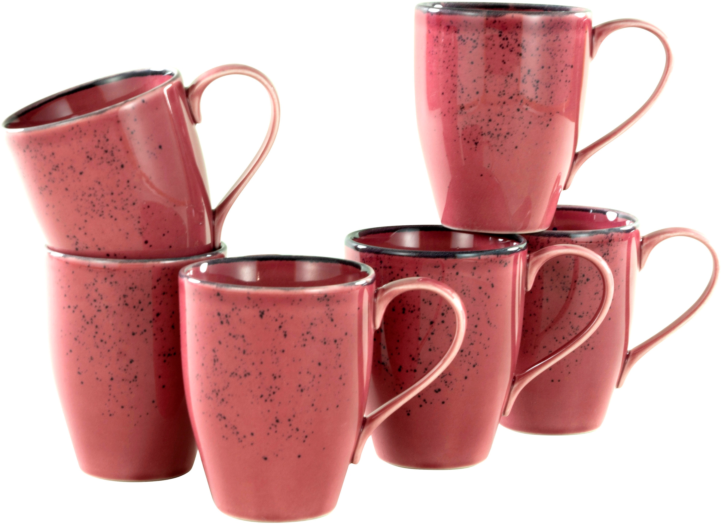 CreaTable Becher »Kaffeebecher NATURE COLLECTION« Tassen Set, 6-teilig günstig online kaufen