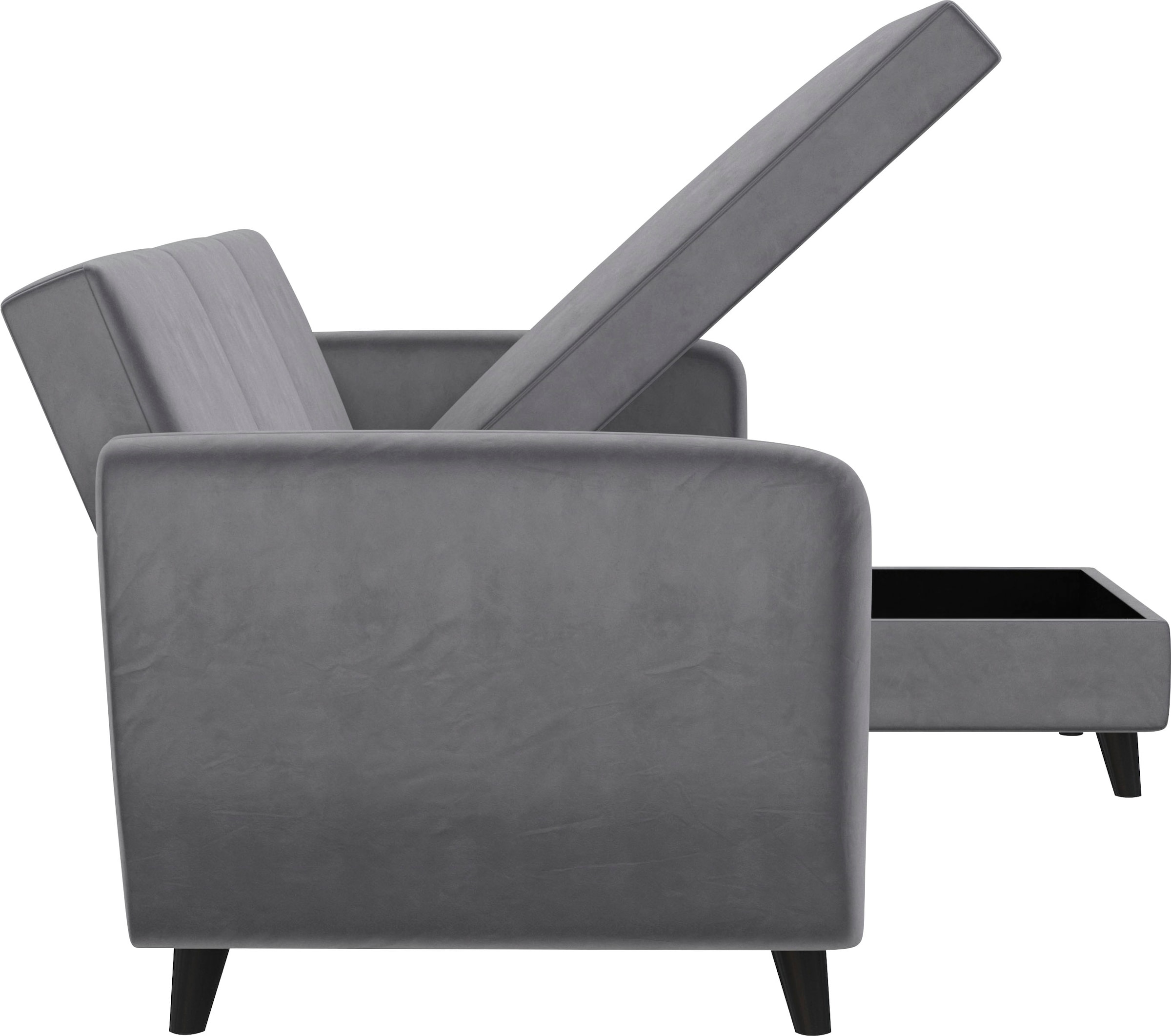 Dorel Home Ecksofa »Perry, L-Form,« Rückenlehne, verschiedene Farbvarianten, Sitzhöhe 43 cm, Breite 219 cm