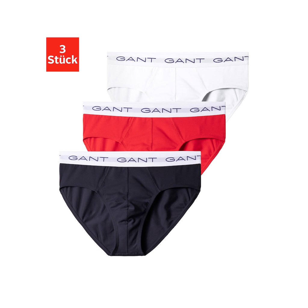 Gant Slip, (3 St.), mit Logo Bund