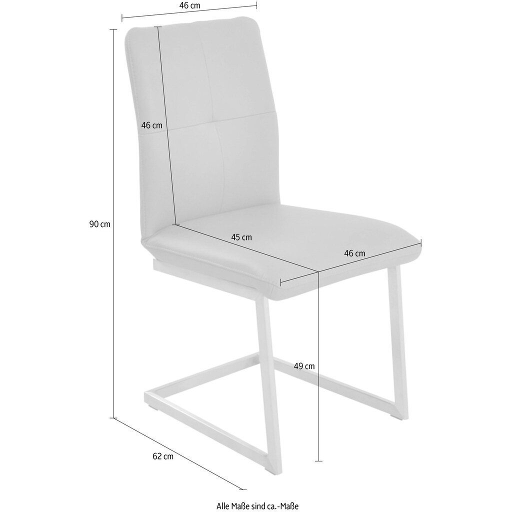 K+W Komfort & Wohnen Freischwinger »6511«, Leder CLOUD