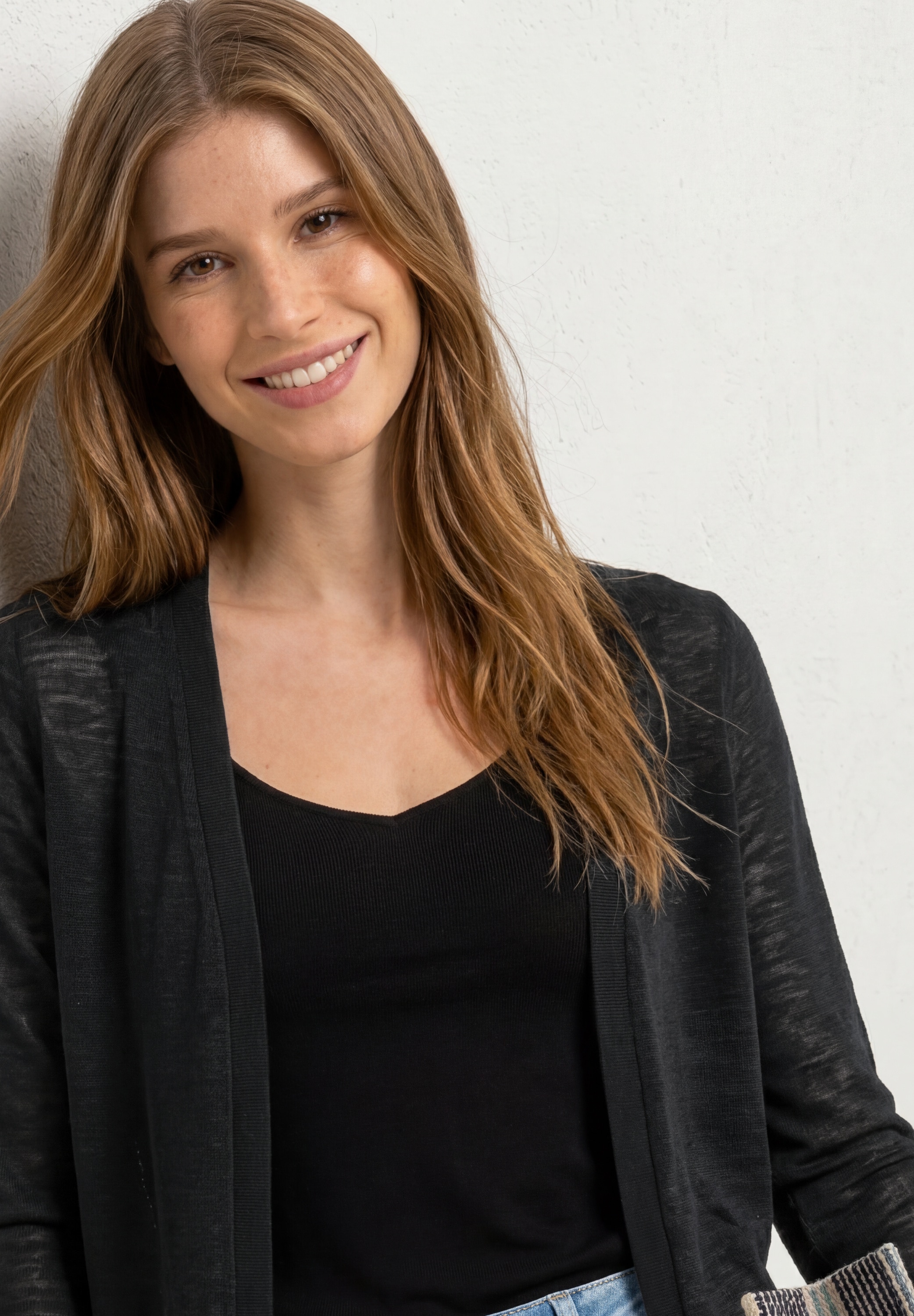 STREET ONE Shirtjacke »Style Suse« 3/4-Arm Jacke in offener Passform - aus Viskose und mit Stretch