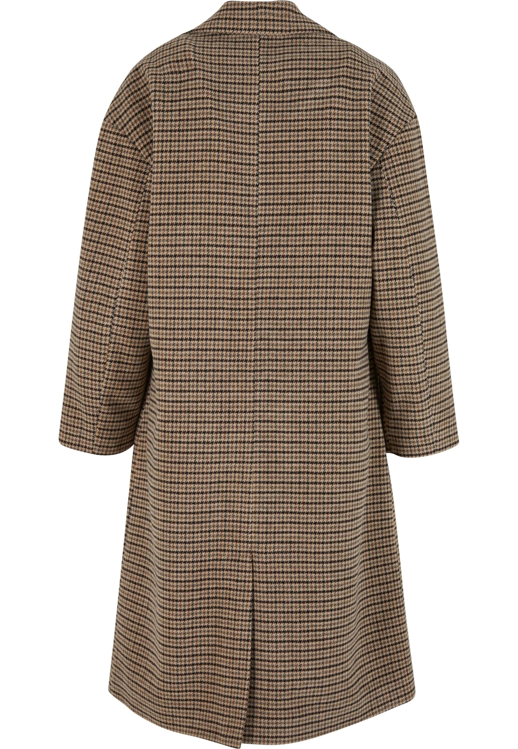 URBAN CLASSICS Winterjacke »Urban Classics Ladies Oversized Plaid Coat« 1 Stk. tlg. ohne Kapuze