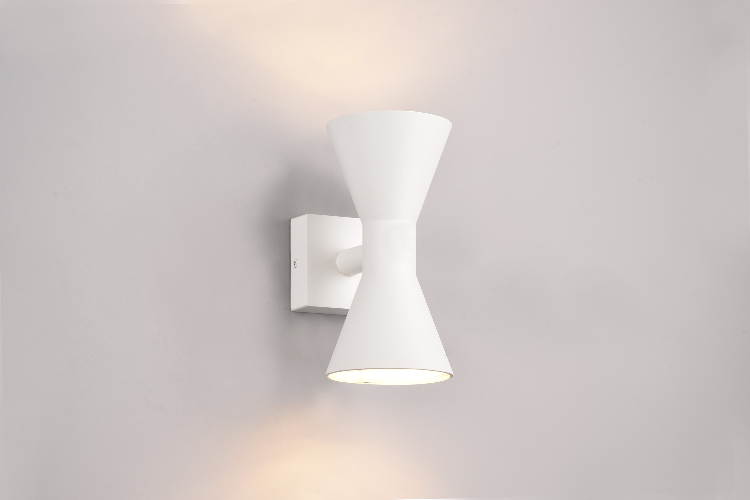 TRIO Leuchten Außen-Wandleuchte »ARDAS, up-and-down Licht Fassadenleuchte, exkl 2x GU10 max 10W, IP44«, 2 flammig, Leuchtmittel GU10 | Leuchtmittel wechselbar, Outdoor Wandlampe in Sanduhr-Form, für Garten Terrasse Haustür Lampe