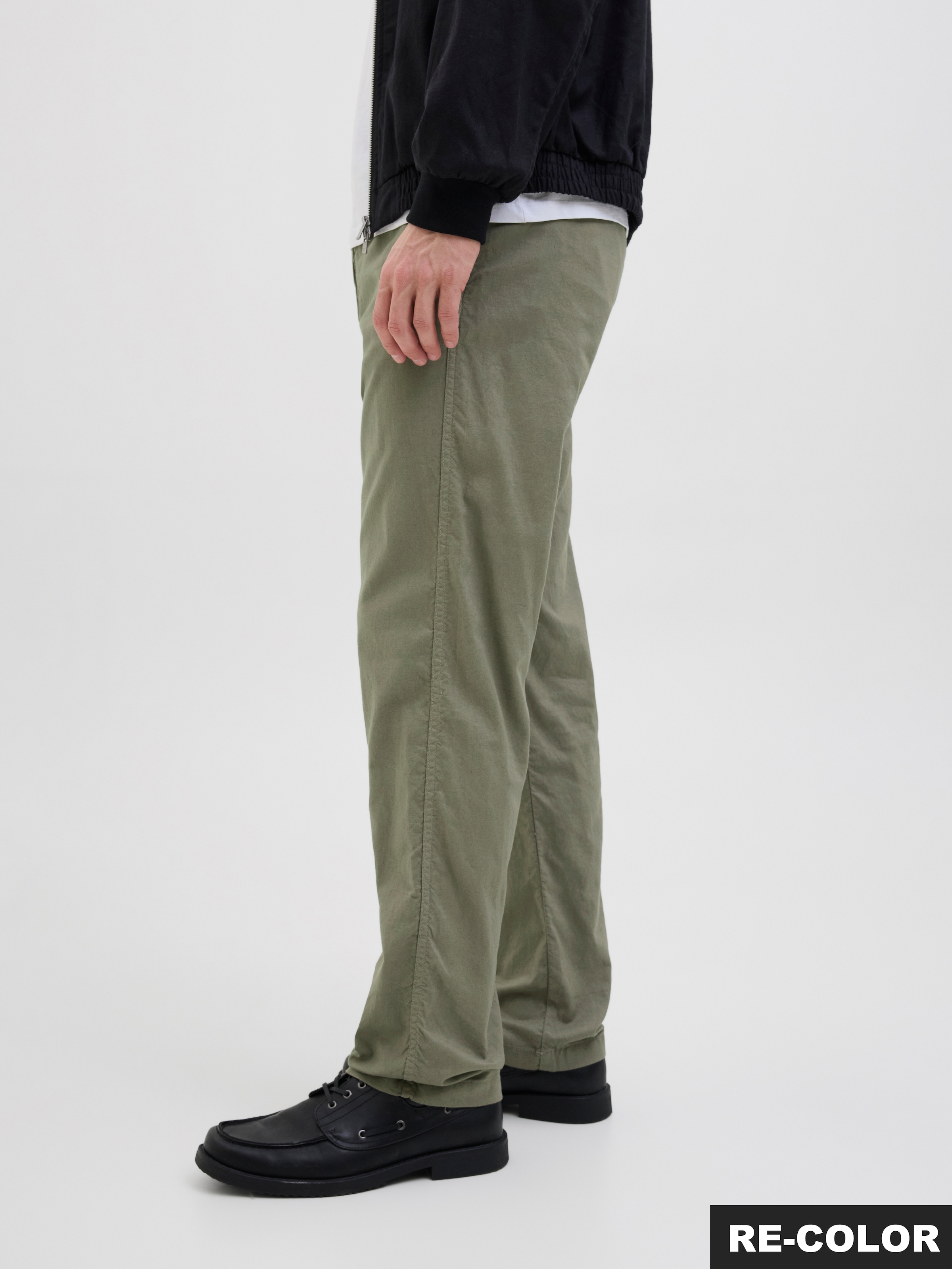 Jack & Jones Stoffhose »JPSTKANE HYBRID BONDI JOGGER SN«  Baumwolle mit Leinen, locker geschnitten