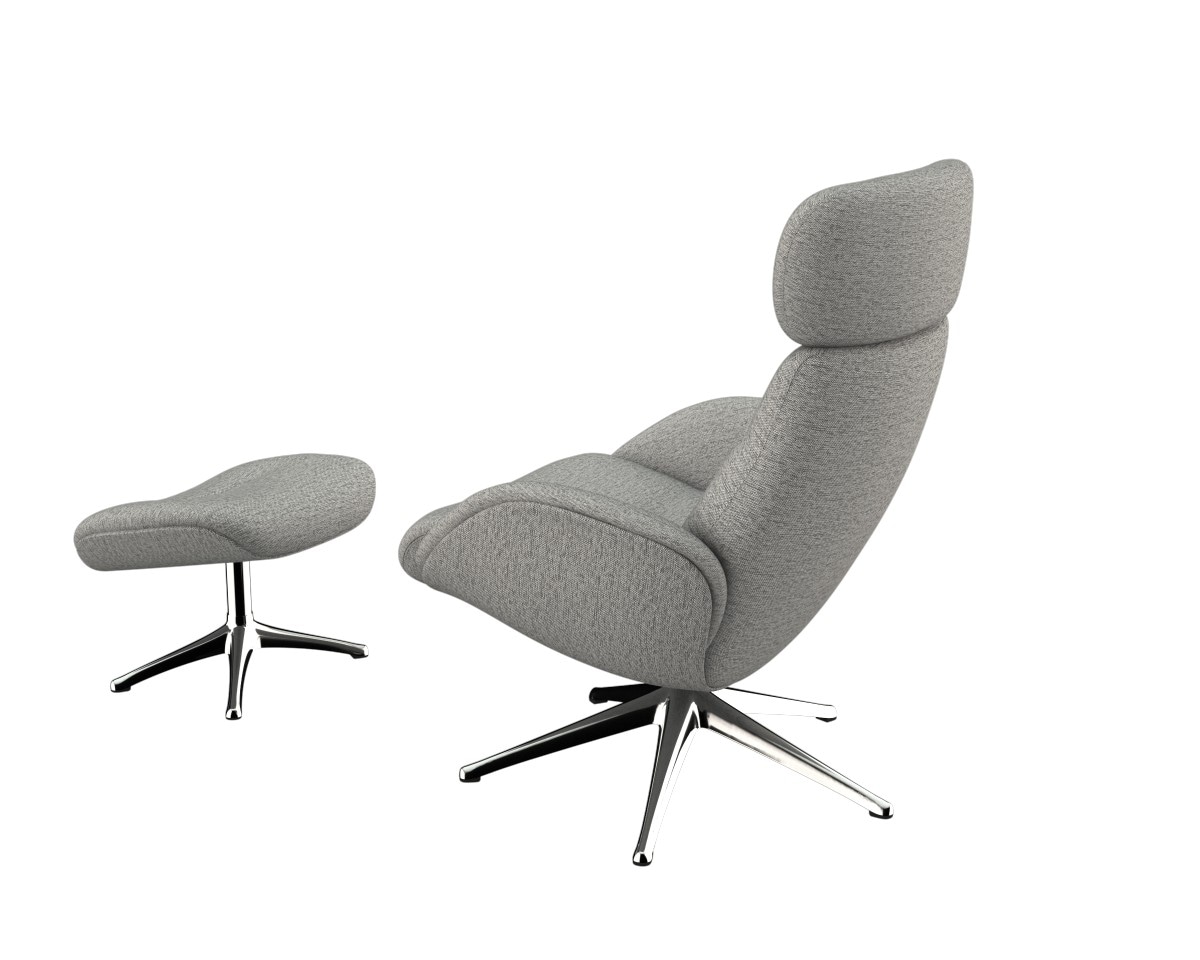 FLEXLUX Relaxsessel »Elegant, Funktionsessel, Polstersessel, Armlehnen-, TV-Fernsehsessel,«, Premium Komfort, Rücken- und Kopfteilverstellung, Drehbar, Fuß Alu