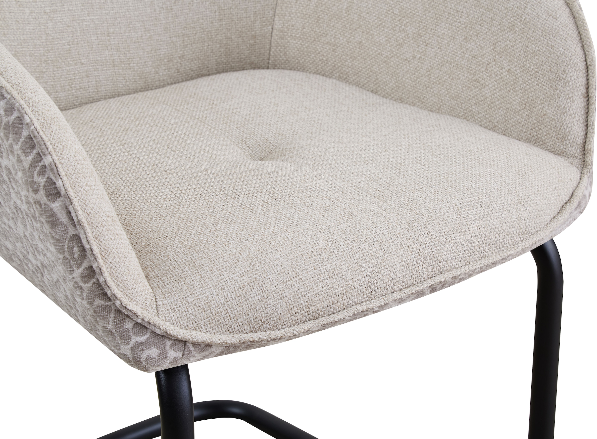 OTTO home Freischwinger »Albany« (Set) 2 Stk.moderner Freischwinger mit Leopardenlook und hochwertigem Webstoff
