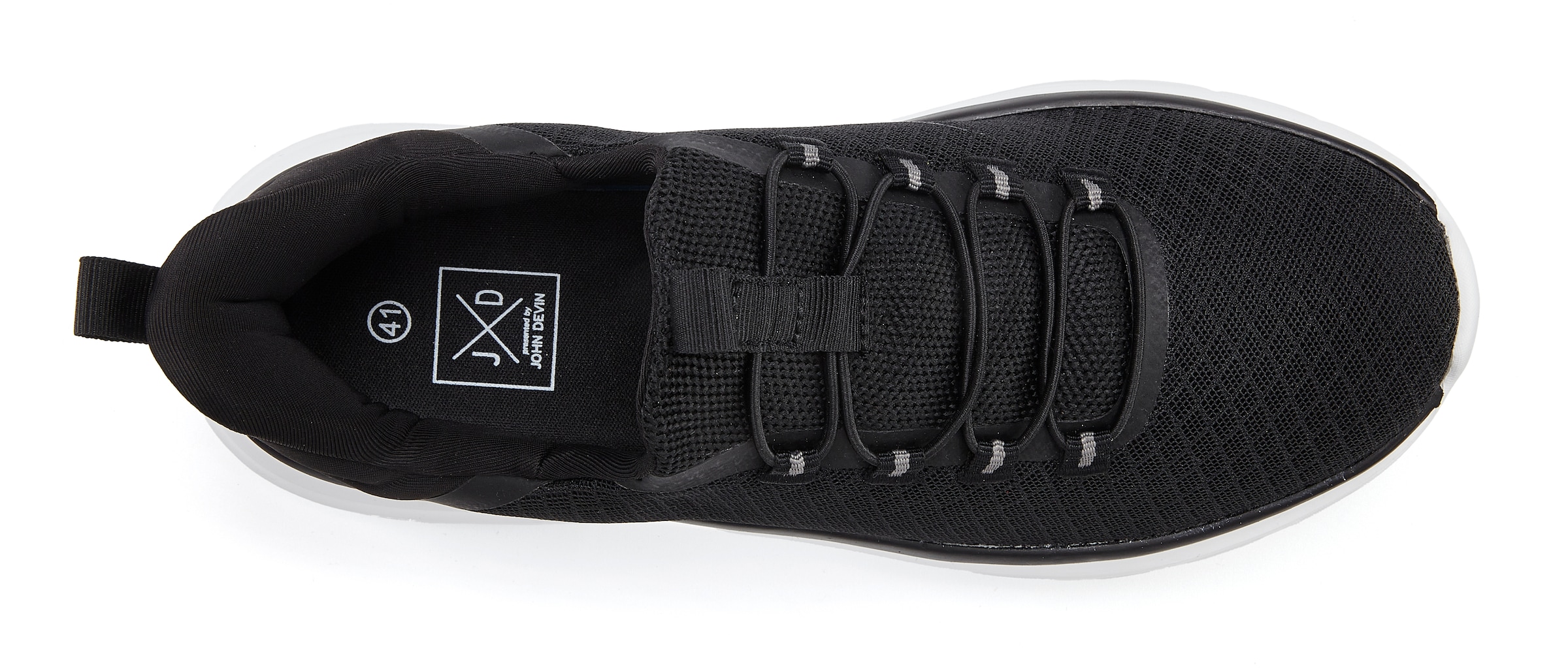 John Devin Sneaker »Halbschuhe, Freizeitschuhe, Turnschuh, Slip-On-Sneaker«  mit elastischen Bändern für schnelles Reinschlüpfen, Unisex VEGAN