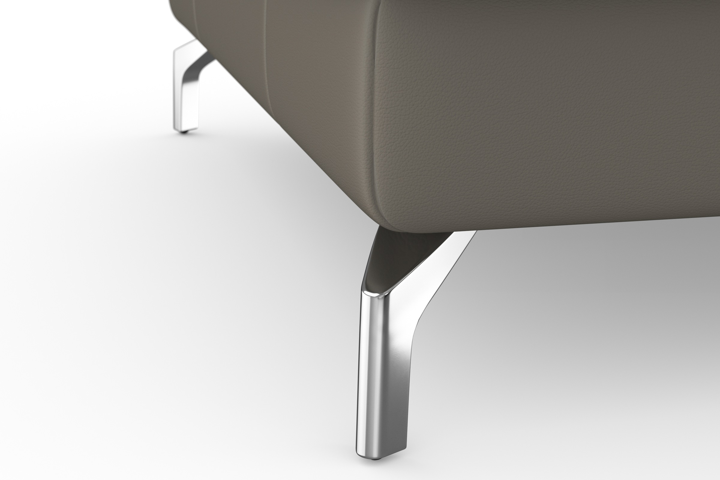 sit&more Ecksofa »Bendigo L-Form«, inklusive Sitztiefenverstellung, Bodenfreiheit 12 cm, in 2 Fußfarben