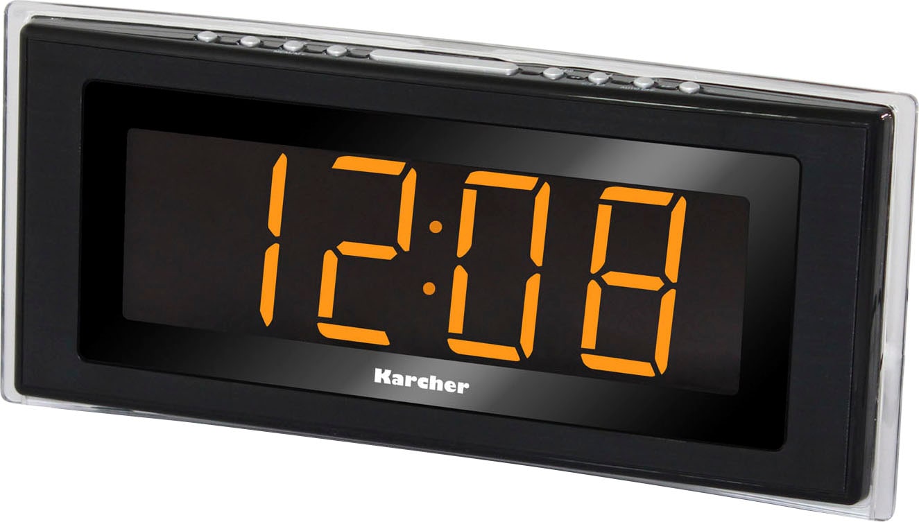 Karcher Uhrenradio »UR 1080«, (UKW mit RDS), Extragroßes Display in 3 Stufen dimmbar, Raumtemperaturanzeige